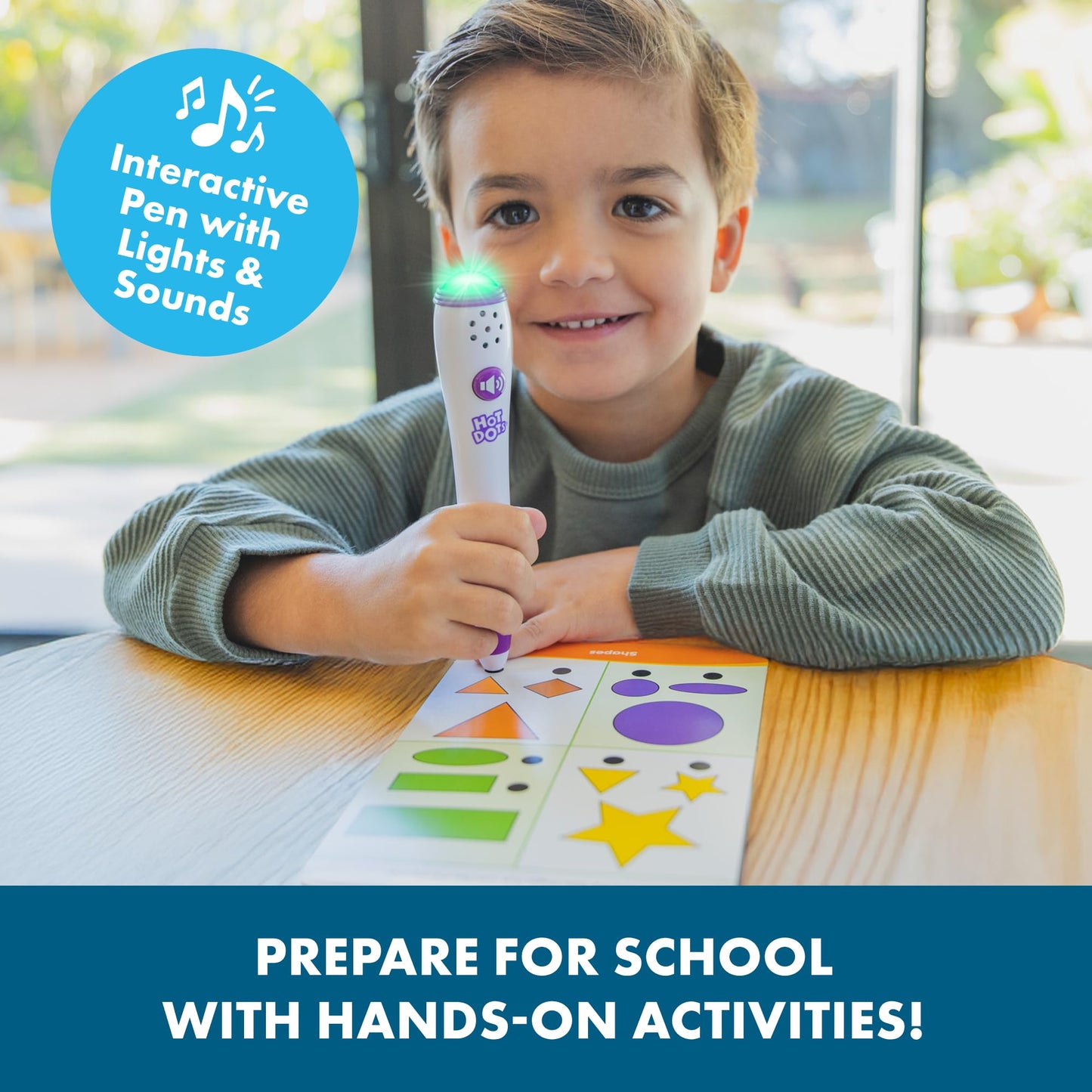 Educational Insights Hot Dots Jr. Getting Ready for School Set with Interactive Pen, Reading & Math Workbooks, 160 Lessons for Homeschool & Classroom, Ages 3+