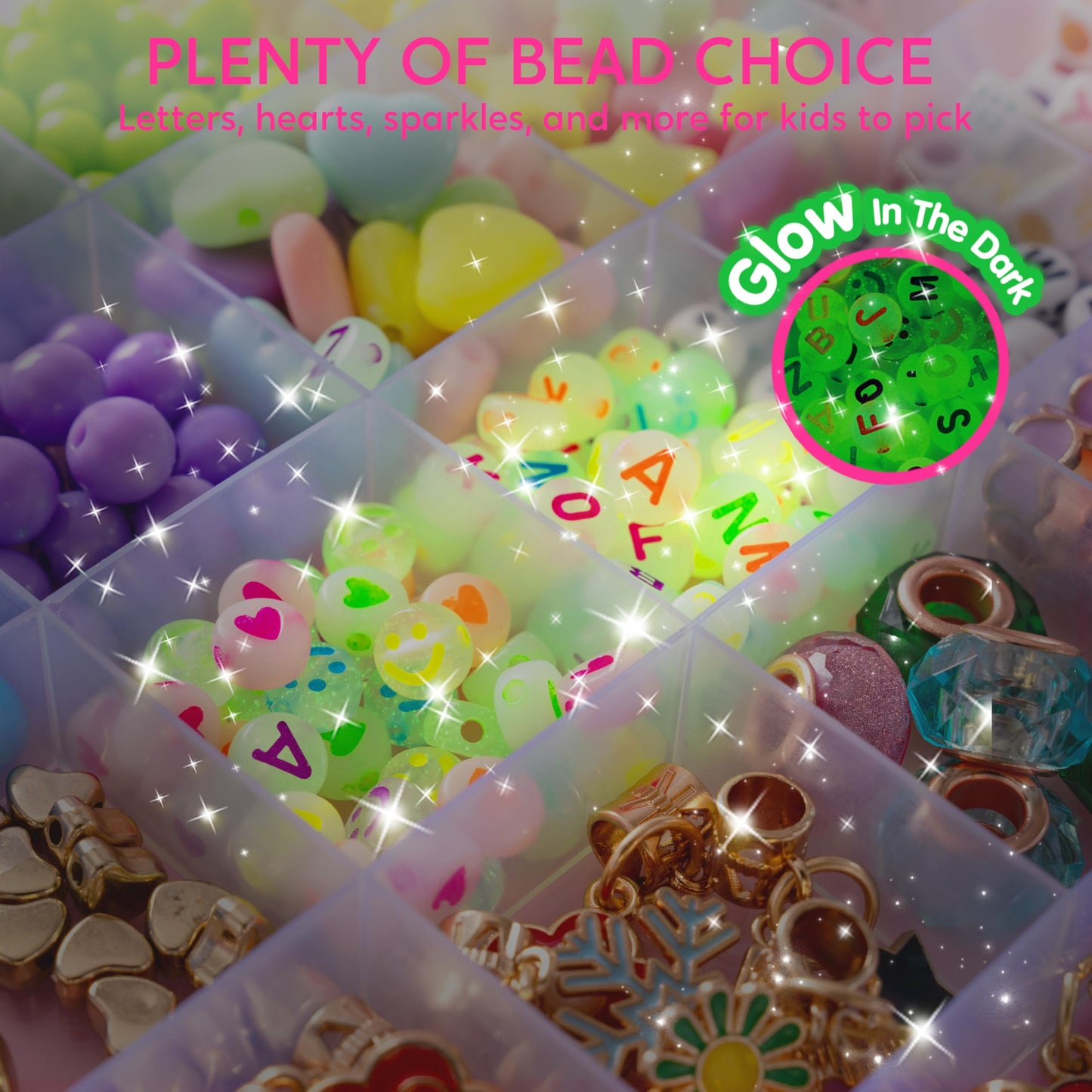 Klever Kits Princess Bracelet Making Kit, Jewelry Making Kit, Bracelets for Girls, Crafts for Kids, 4 5 6 7 8 Year Old Girl Birthday Gifts, Over 650 Beads, Make 30+ Designs, Easter Gifts