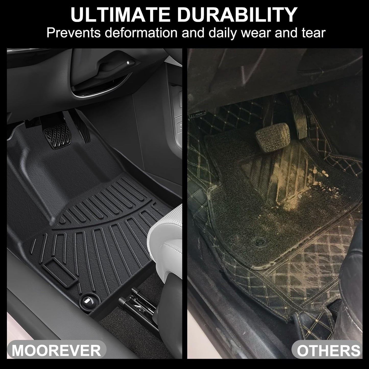 MOOREVER Floor Mats & Cargo Liner for 2024 2025 2026 Chevy Trax (LS/1RS/LT/2RS/ACTIV) & Buick Envista (Preferred/Sport Touring/Avenir), All Weather Floor Liners for Chevrolet Trax Car Accessories