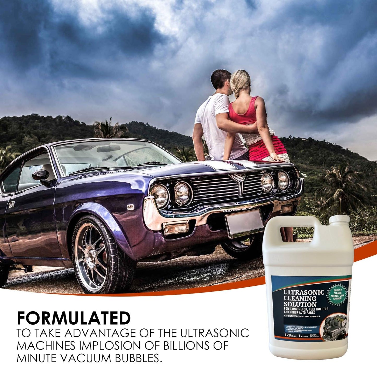 NORTHWEST ENTERPRISES Ultrasonic Cleaner Solution for Carburetors and Engine Parts. Concentrated Washing Compound for use in Ultrasonic Machines and Immersion Washers - Automotive Fluid (1 Gallon)