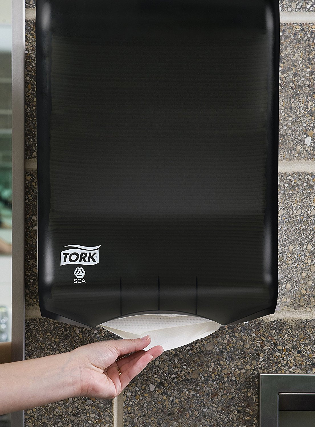 Tork Multifold and C-Fold Hand Towel Dispenser Smoke H2 H25, One-at-a-Time Dispensing, 73TR