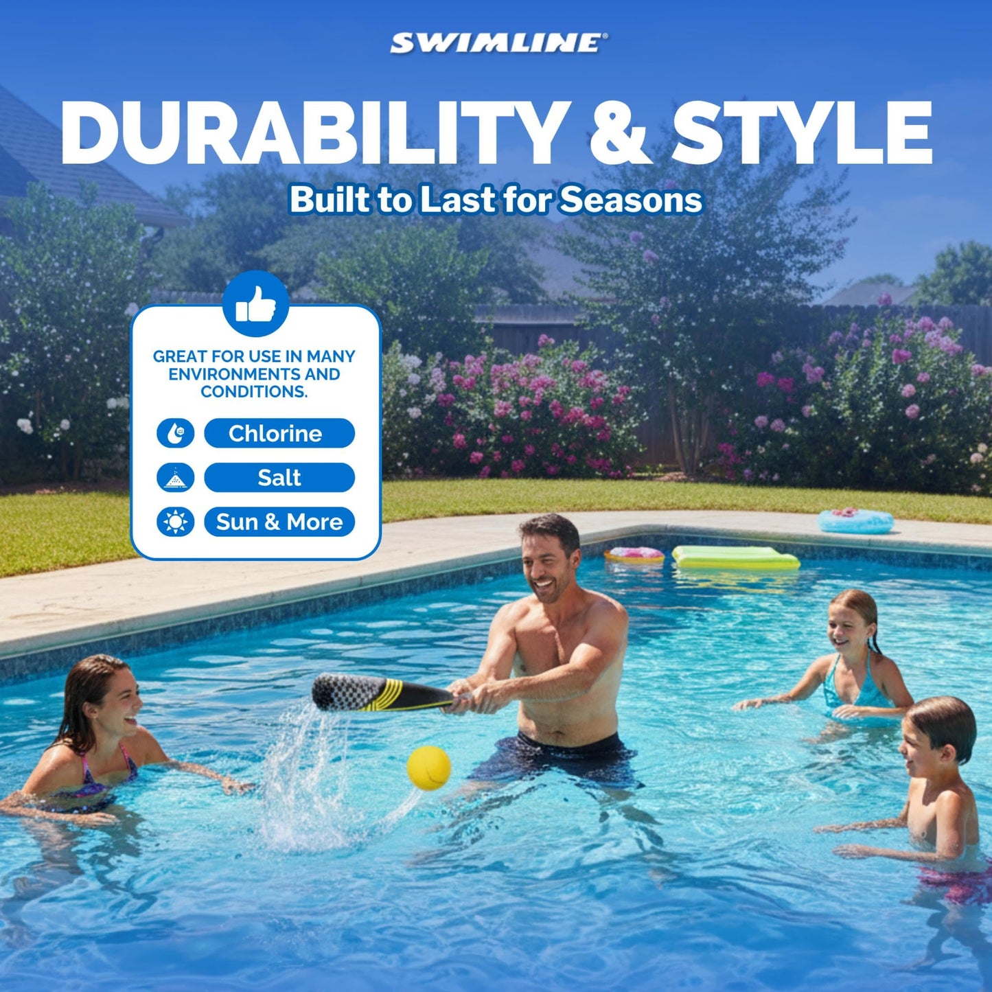 Swimline Neo Pool Baseball & Bat Set, Multi, One Size