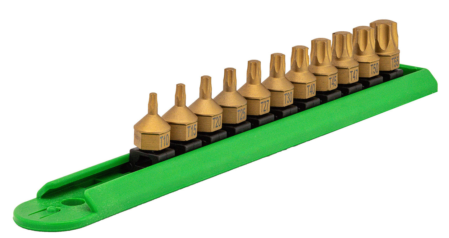 Mayhew Tools 16003 Low Profile Dual Drive Bit Set, 11-Piece Torx, Titanium Coated