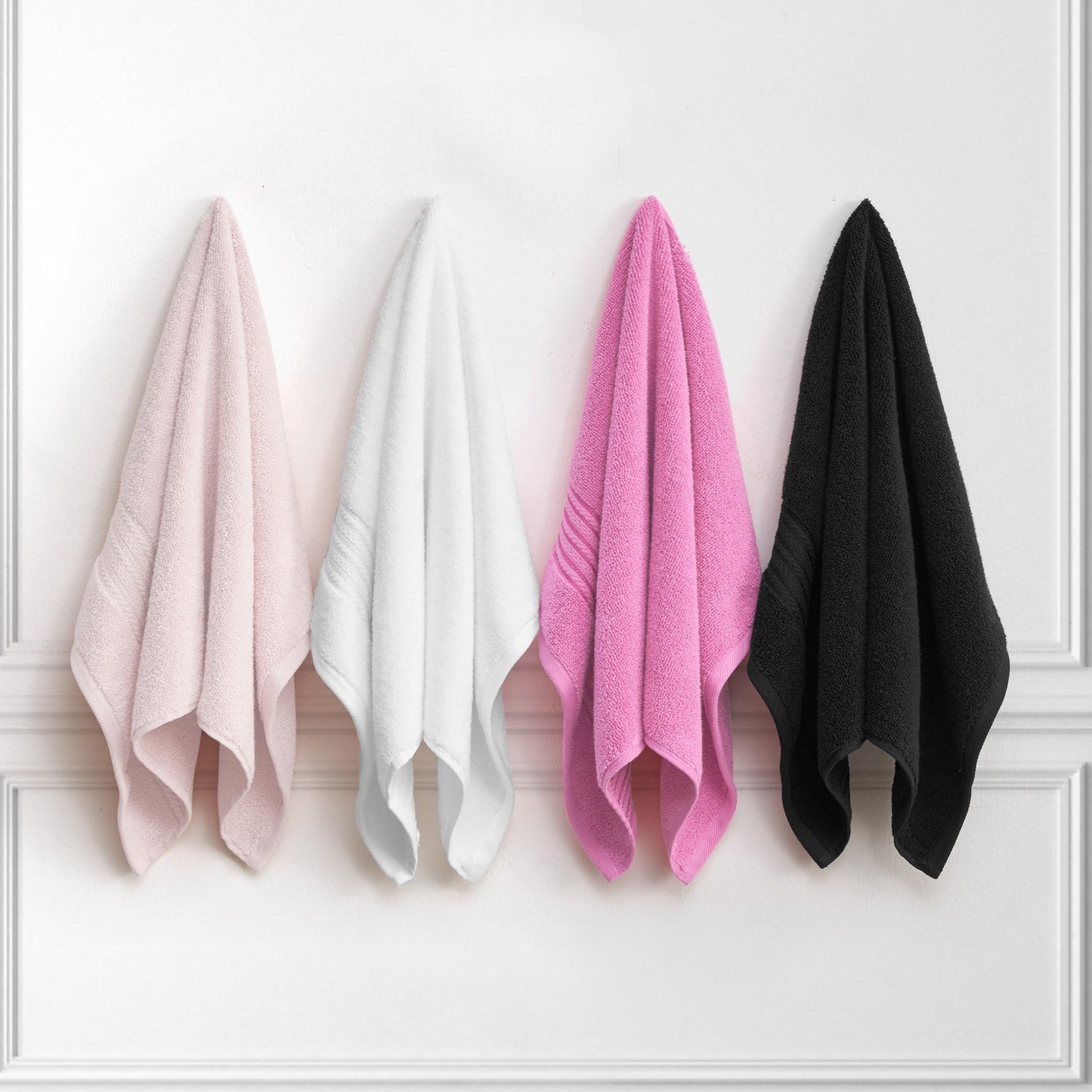 Juicy Couture Alyssa Luxurious 6 Piece Bath Towel Set - (2) Bath Towels, (2) Hand Towels, and (2) Washcloths - Hot Pink Premium Bathroom Towel Set