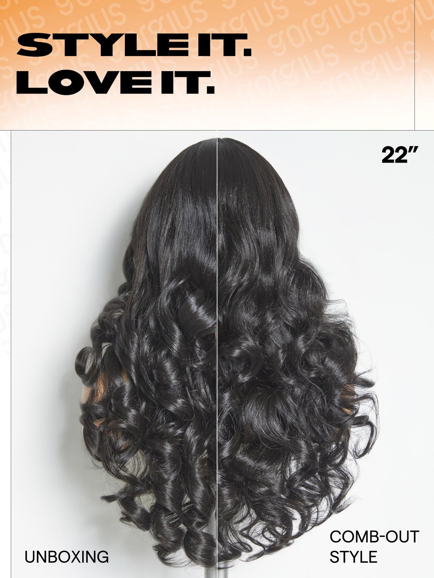 GORGIUS Glueless Loose Body Wave Lace Front Wigs Pre Cut Pre Plucked Middle Part Synthetic Frontal Wig For Women 24 Inch