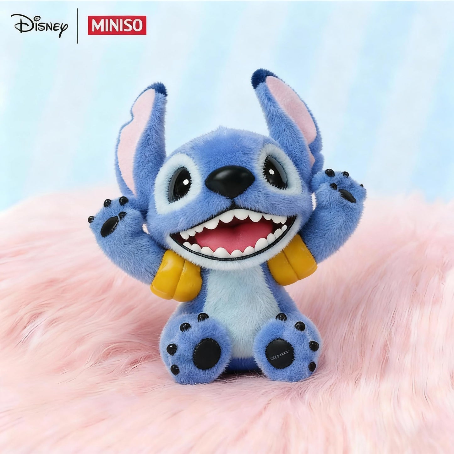 MINISO Disney Lilo & Stitch Flocked Plush Toy Surprise Box Figure Model Stitch Blind Box Toy Collectible Toy Surprise Figures for Room Decorations, Birthday Gifts (Random)