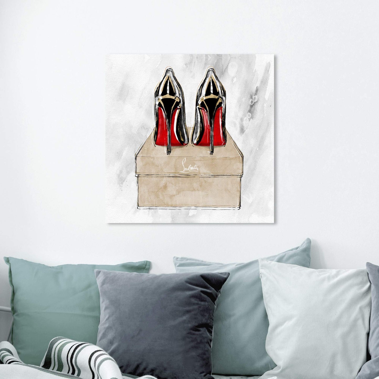 The Oliver Gal Artist Co. Fashion and Glam Wall Art Canvas Prints Heels Red Shoes' Home Décor, 24" x 24", Black, Brown
