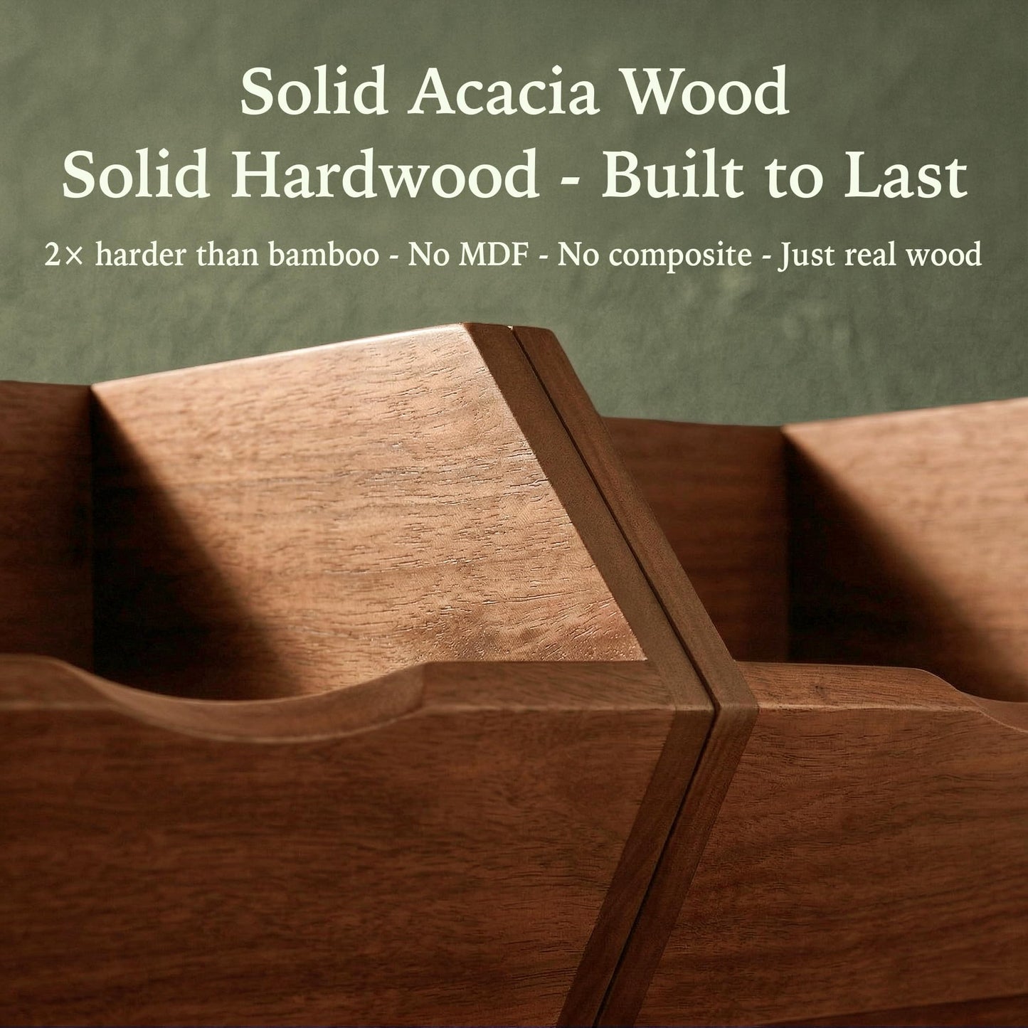 Acacia Wood Pantry Storage Bins, Stackable Storage Baskets Potato and Onion Storage Bins, Pantry Organizer Wooden Baskets Organization and Storage, Set 3 Pieces