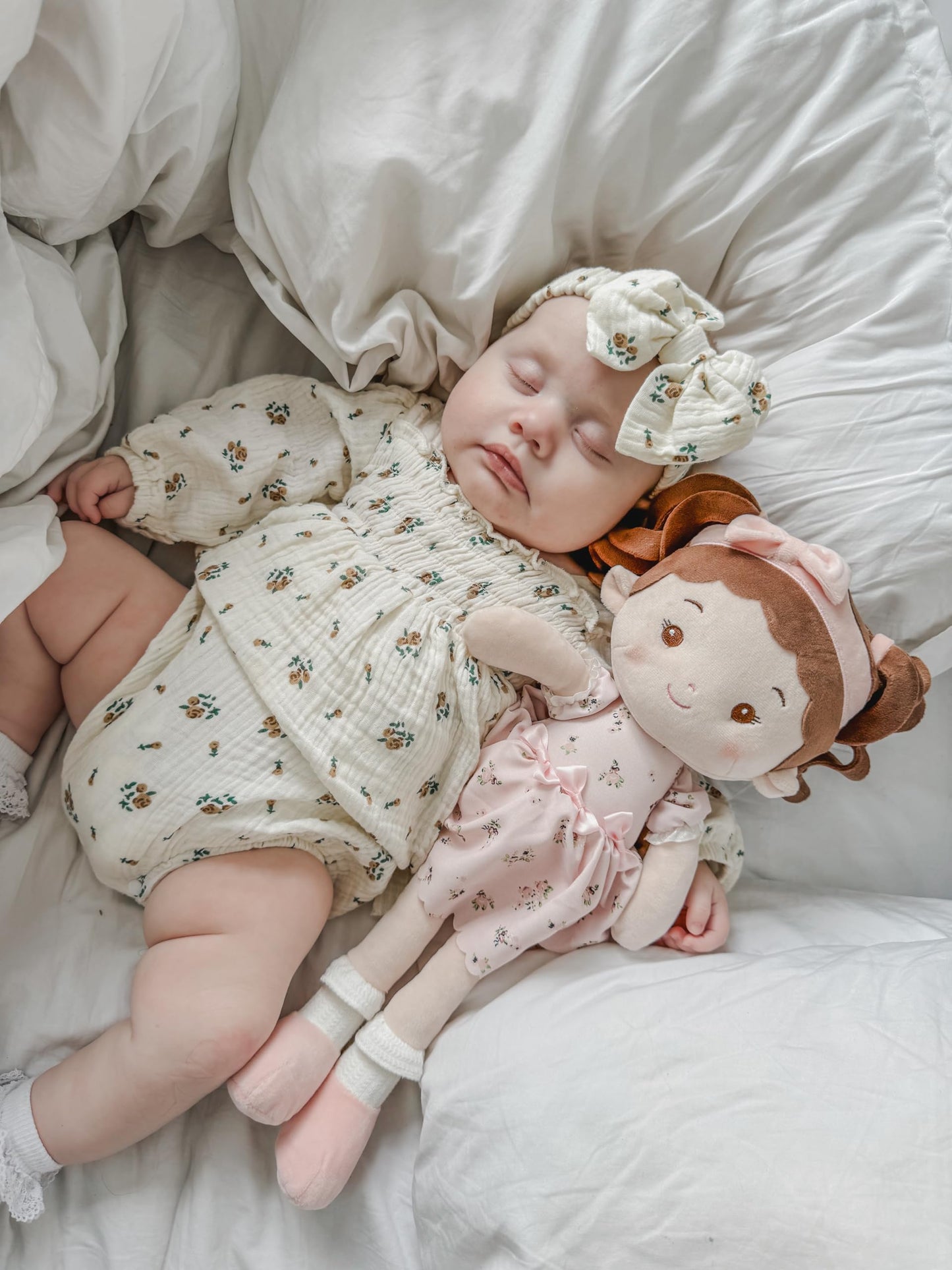LeyaDoll Soft Baby Doll Toys (16''), My First Baby Rag Doll for 1 Year-Old Girl Birthday Gift, Leya Doll Christmas Plush Toys Gift for Toddler Kids Infants -Princess Breeze