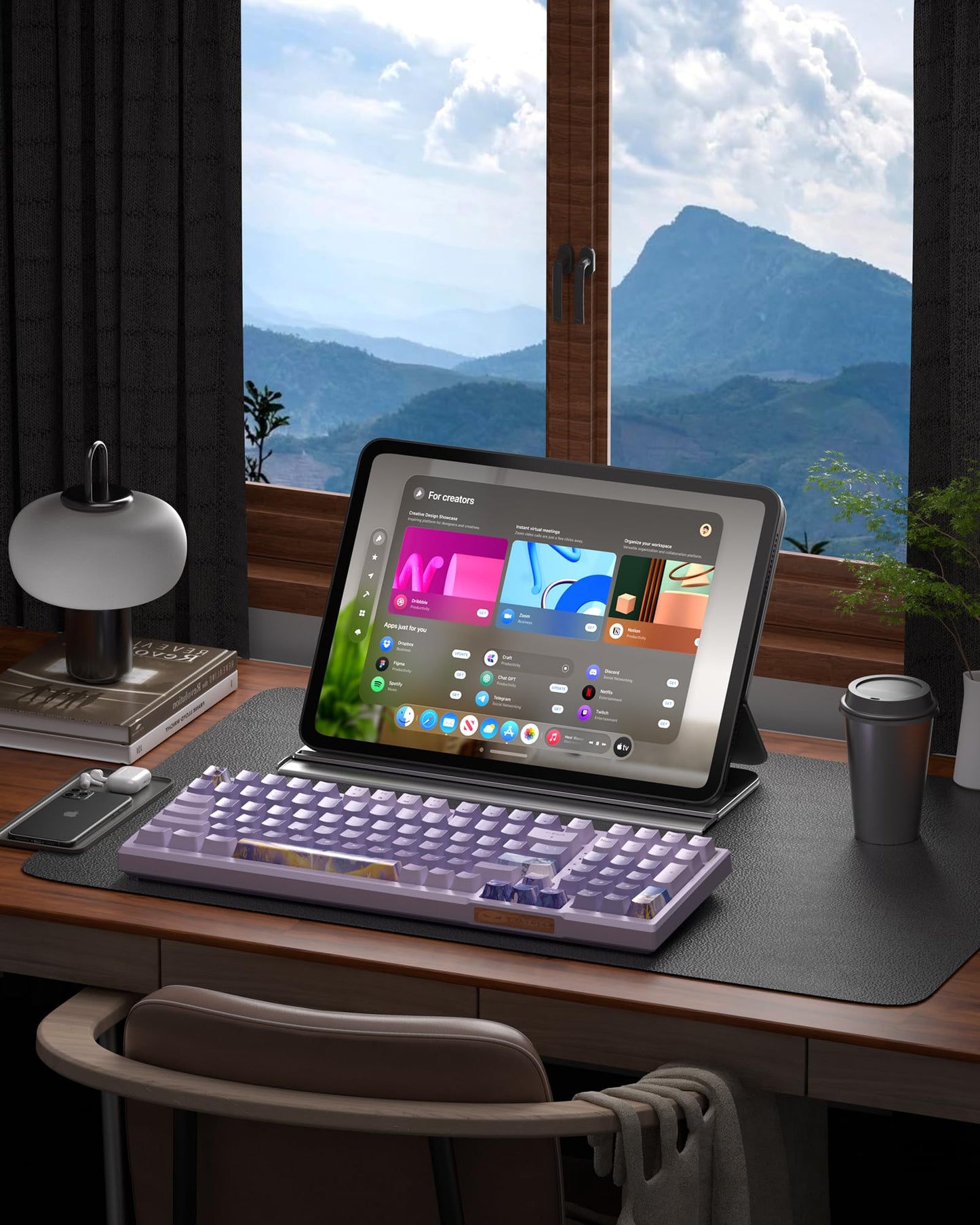MageGee SKY98 Wireless Gasket Mechanical Gaming Keyboard, 96% Hot Swappable RGB Custom Creamy Keyboard with 5-Layer Sound Padding, BT/2.4G/USB-C, NKRO for Win/Mac (Lavender, Violet Switch)