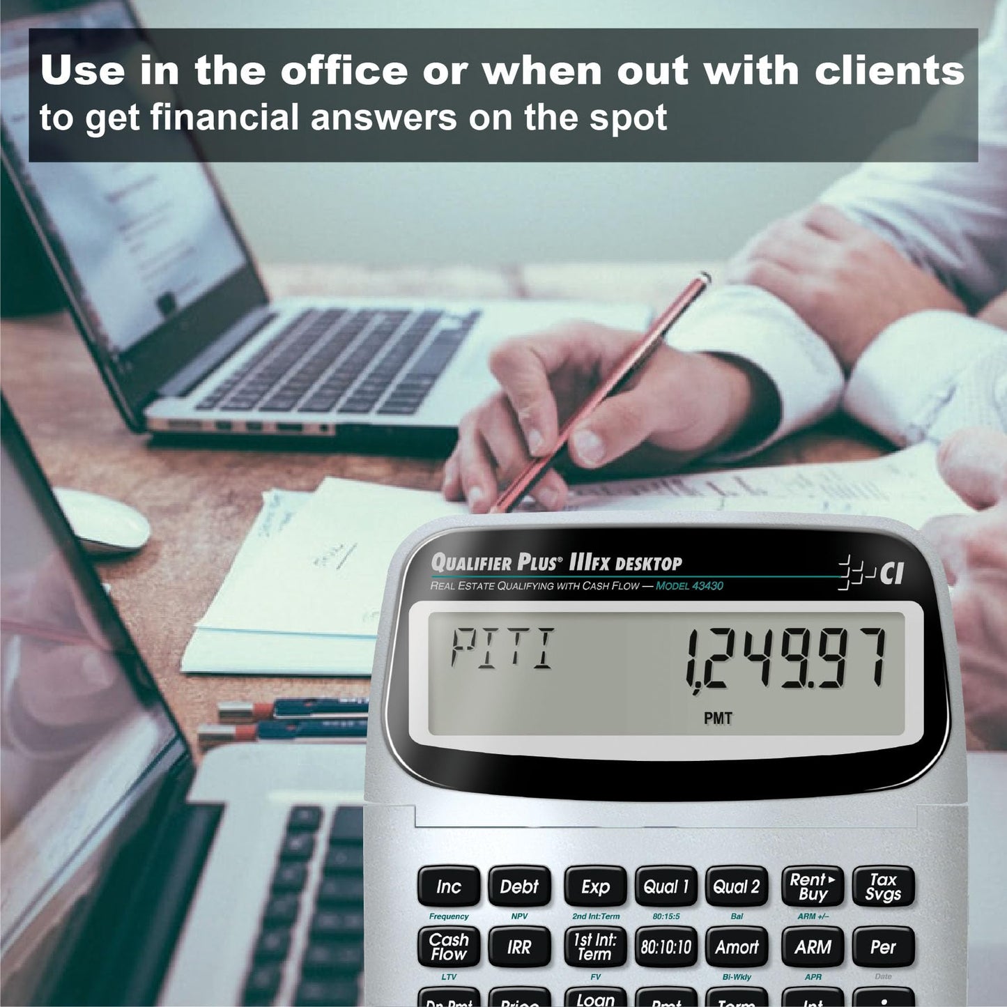 Calculated Industries 43430 Qualifier Plus IIIfx Desktop PRO Calculator