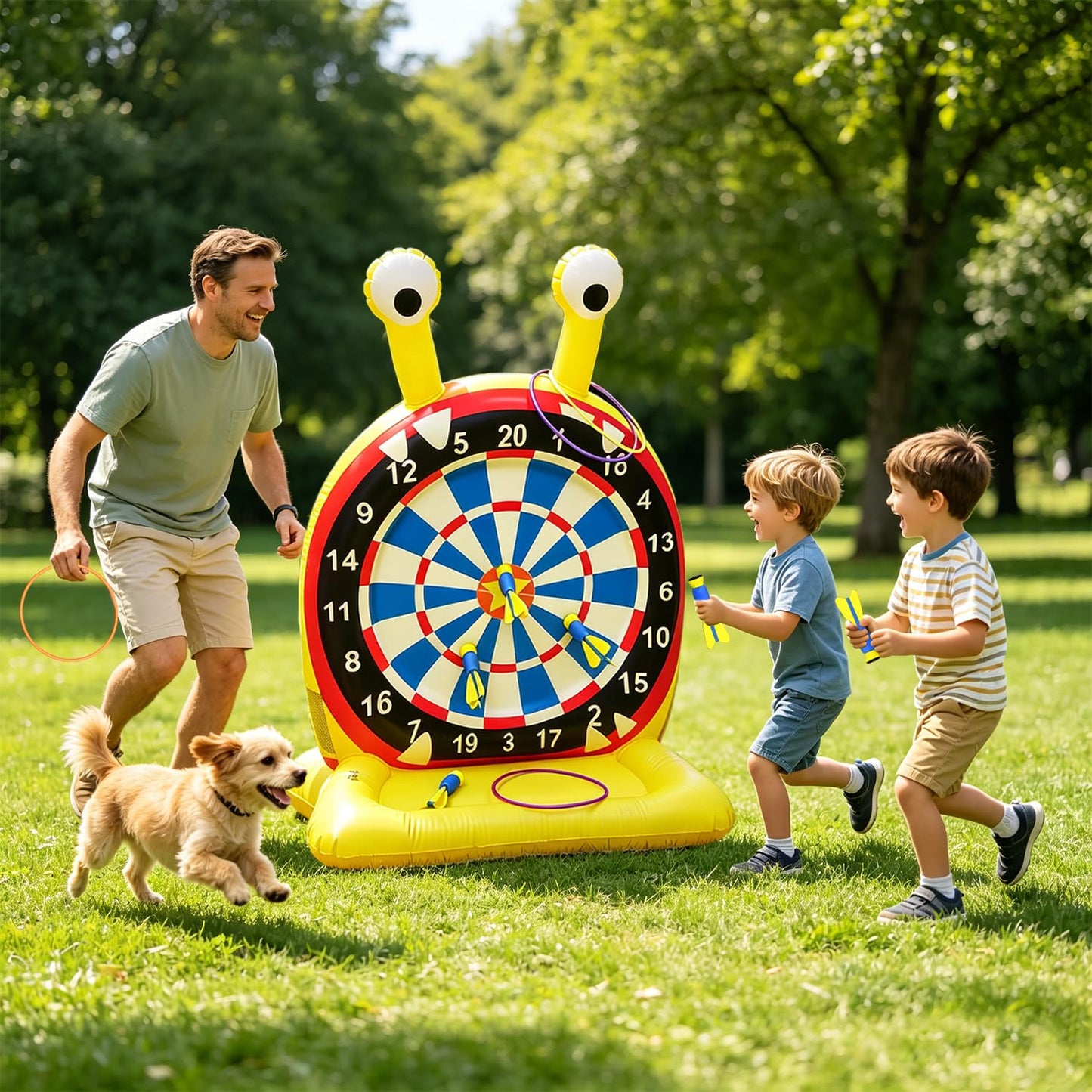 Pool Toys for Kids, Monster Inflatable Dart Board Pool, Pool Games for Beach & Backyard, Summer Water Toys for Kids Ages 8-12, Teens & Adults