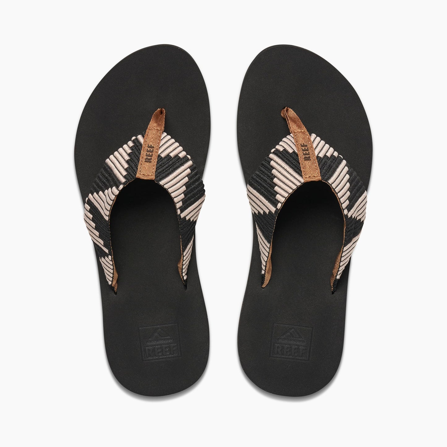 Reef Spring Woven Womens Beach Flip Flop, Soft Woven Strap & Cushion Footbed, Pebble, 10