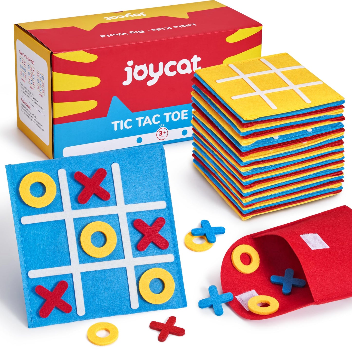 JoyCat Tic Tac Toe Strategic Board Game for Kids and Family,Birthday Party Favors,Goodie Bag Stuffers,End of Year Student Gifts with Envelope,Easy to Store(Bulk Pack of 48)