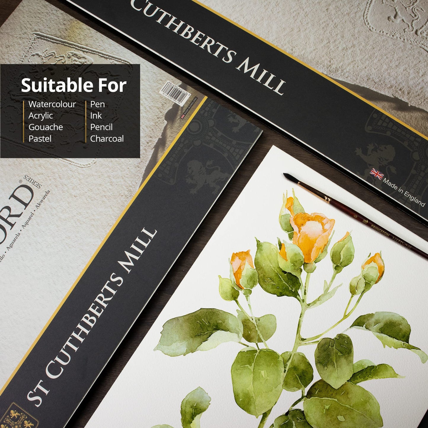 Saunders: Block : 300gsm : 18x26cm : 7x10in : 20 Sheets : Rough