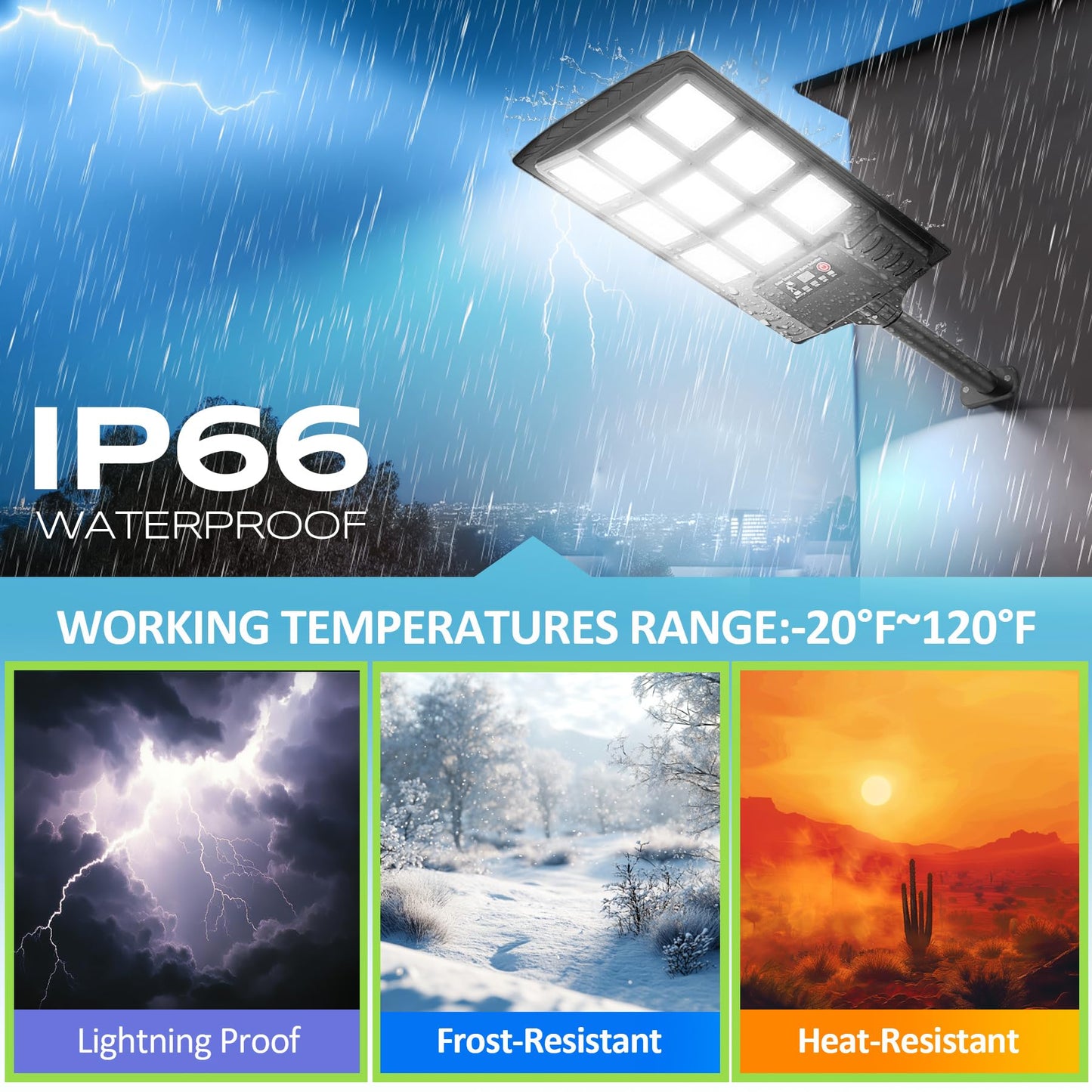 Solar Street Lights Outdoor Waterproof,6500K Solar Lights Outdoor 12000LM LED Solar Flood Light, 320 Wide Angle with Motion Sensor and Remote Control for Yard,Fence,Parking lot,Garage,Yard (4 Pack)