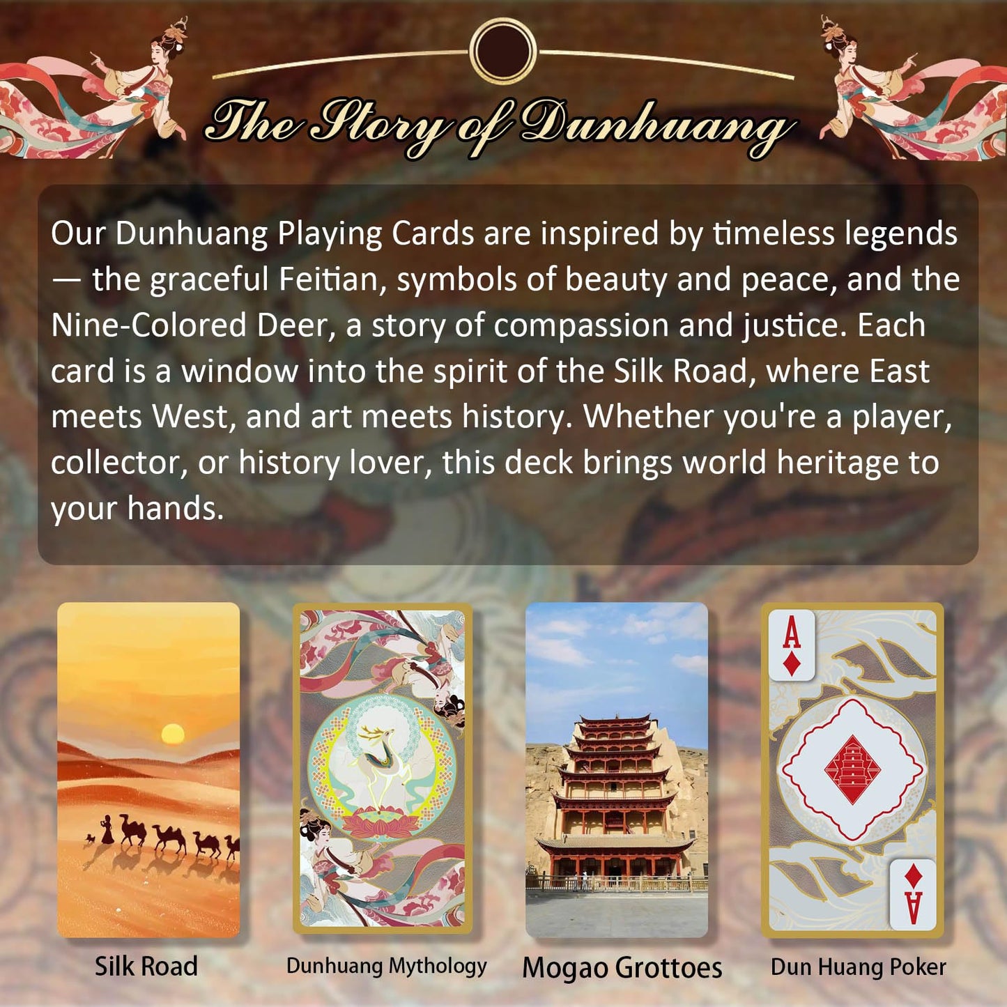 Ben Niu Feitian Oriental-Inspired Waterproof Clear Playing Cards Box – PVC Clear Deck, Shimmering Gold/Silver Edges, Unique Collectible for Game Nights, Pool Parties(Silver)