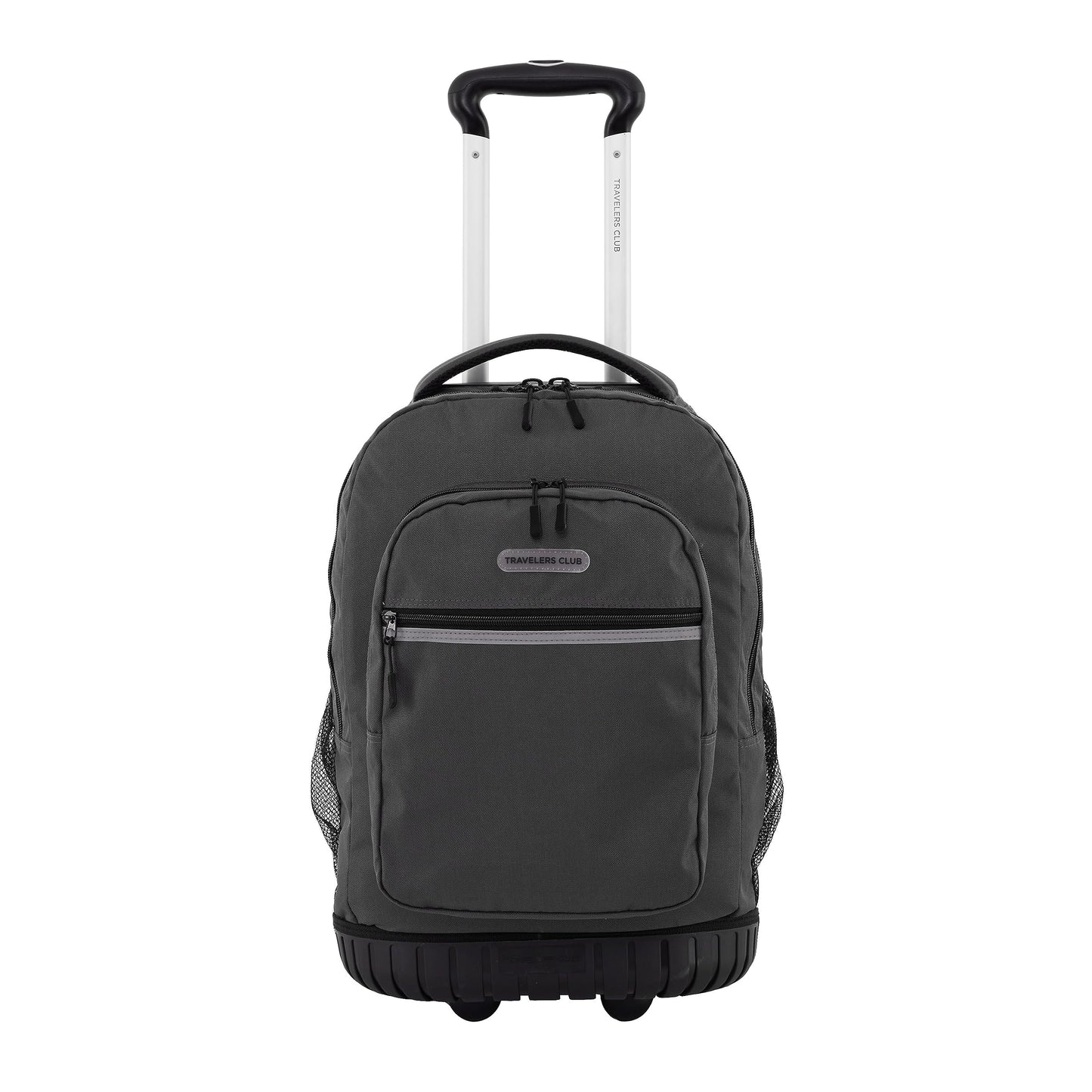 Travelers Club Rolling Backpack, Forged Iron, 20 Inch with Laptop Compartment