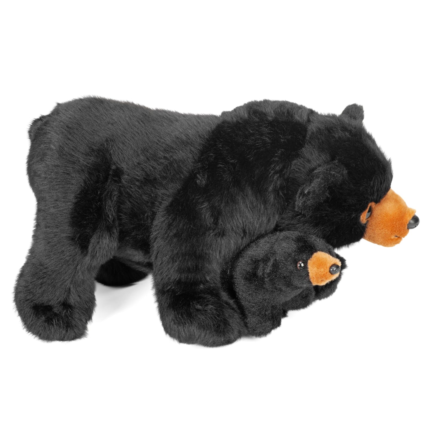 Wild Republic Mom & Baby Black Bear Plush, Stuffed Animal, Plush Toy, Gifts for Kids, 15"
