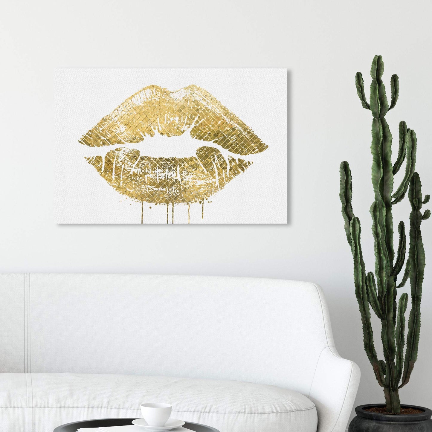The Oliver Gal Artist Co. Fashion and Glam Wall Art Canvas Prints Please' Home Décor, 30 in x 20 in, White, Gold