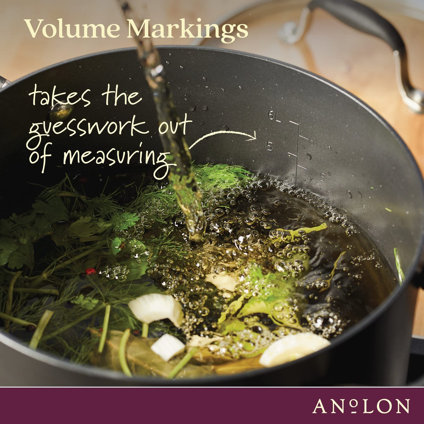Anolon Advanced Home Hard-Anodized Nonstick Wide Stock Pot/Stockpot (7.5-Quart, Onyx)