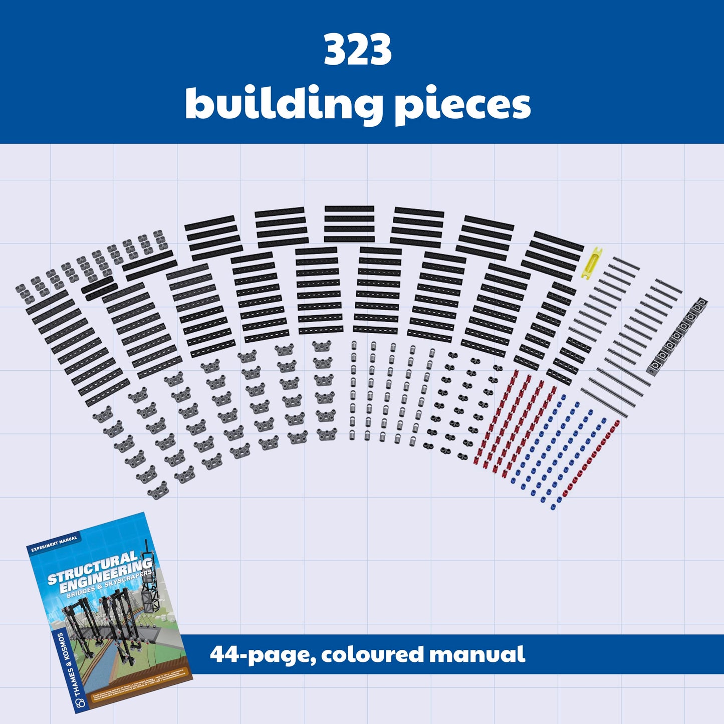 Thames & Kosmos Structural Engineering: Bridges & Skyscrapers, Blue (625414), Small