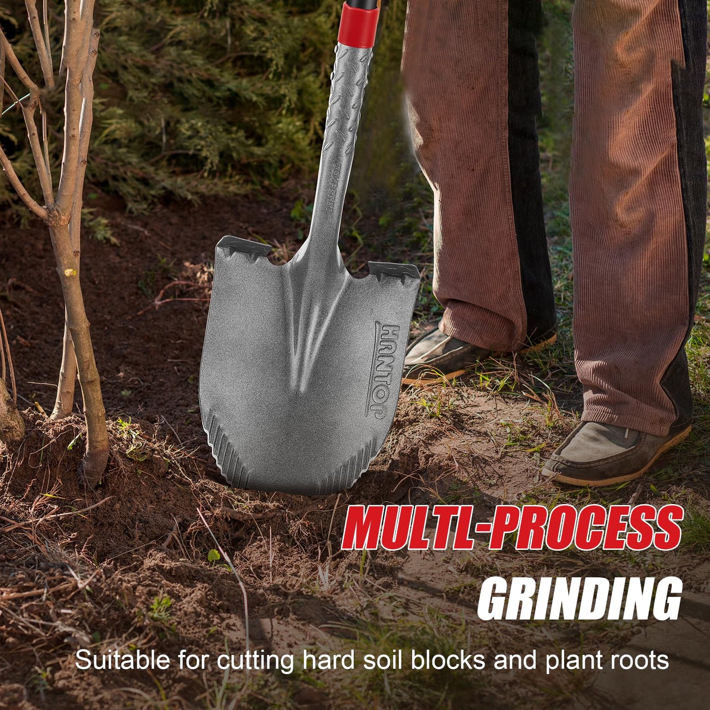 HANTOP Shovel Long Handle Digging Shovel Heavy Duty Shovels for Digging Spade Shovel Lawn and Yard Shovel Garden Tool,58 inches