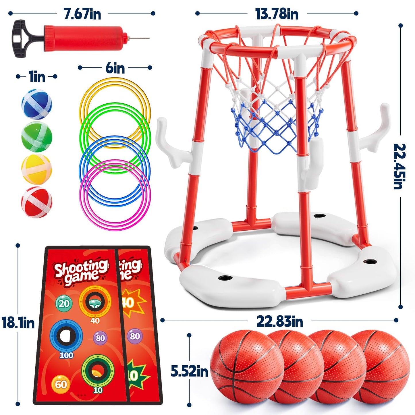 Water Basketball Hoop (red)