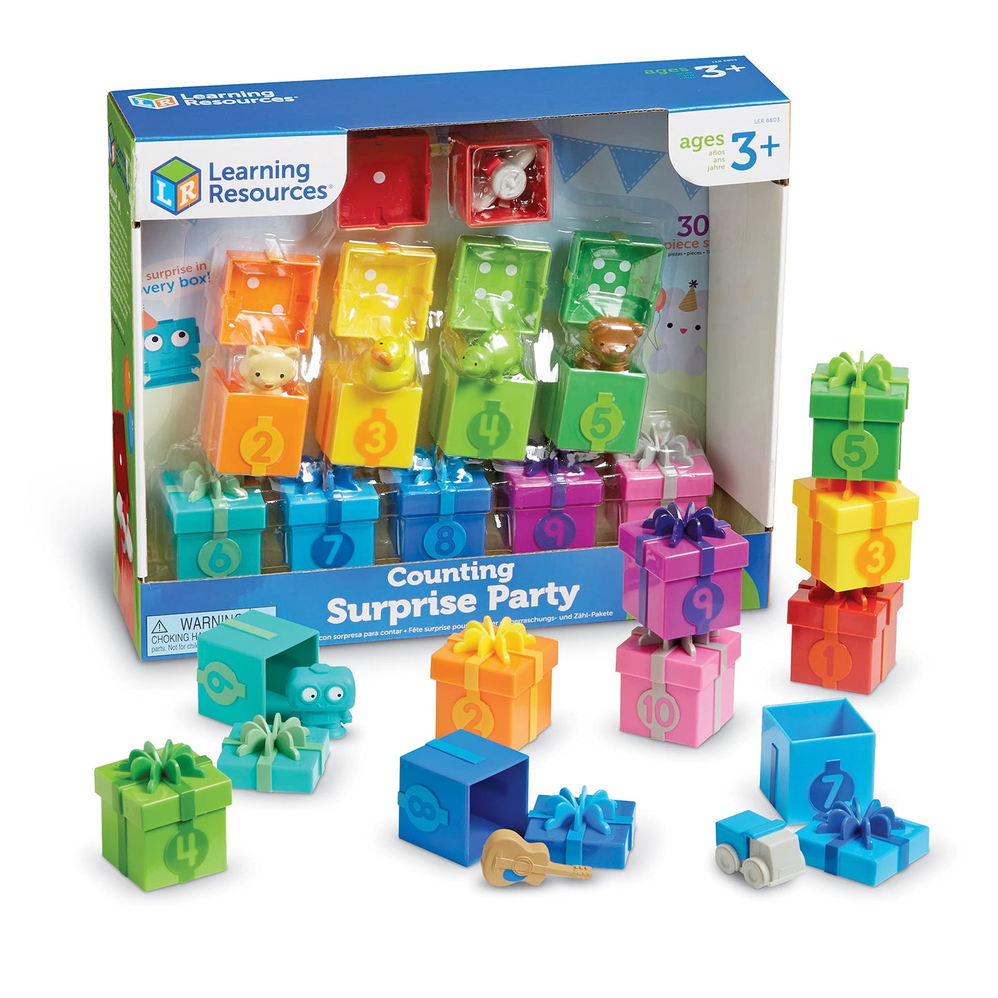 Learning Resources LER6803 Counting Surprise Party, Fine Motor, Counting & Sorting Toy, Ages 3+