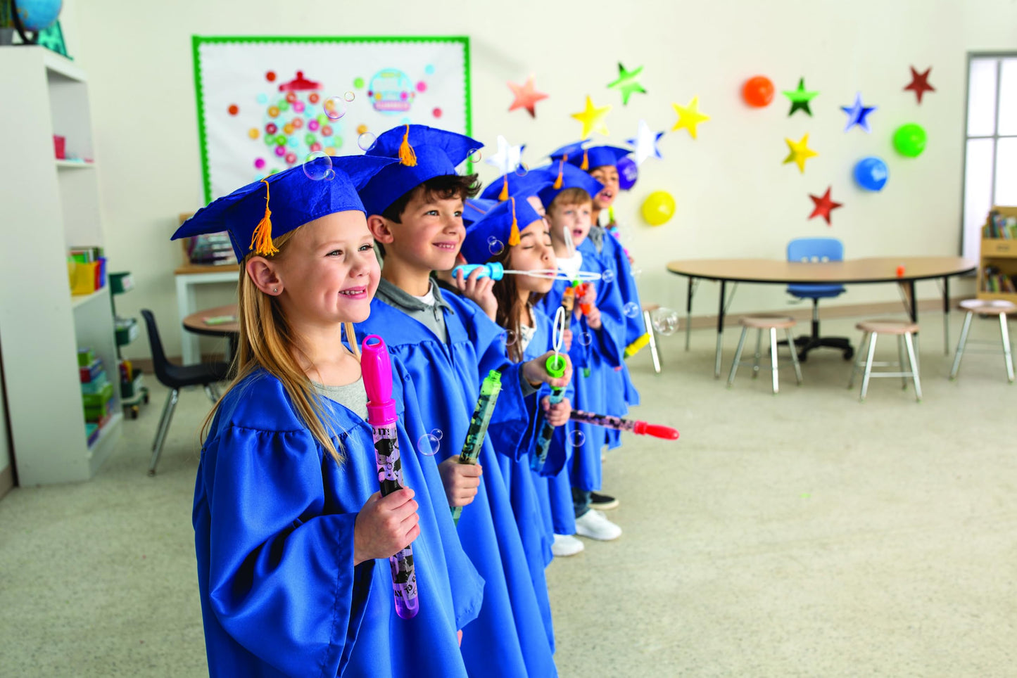 Elementary Graduation Big Bubble Wands - 12 Pieces - Educational and Learning Activities for Kids