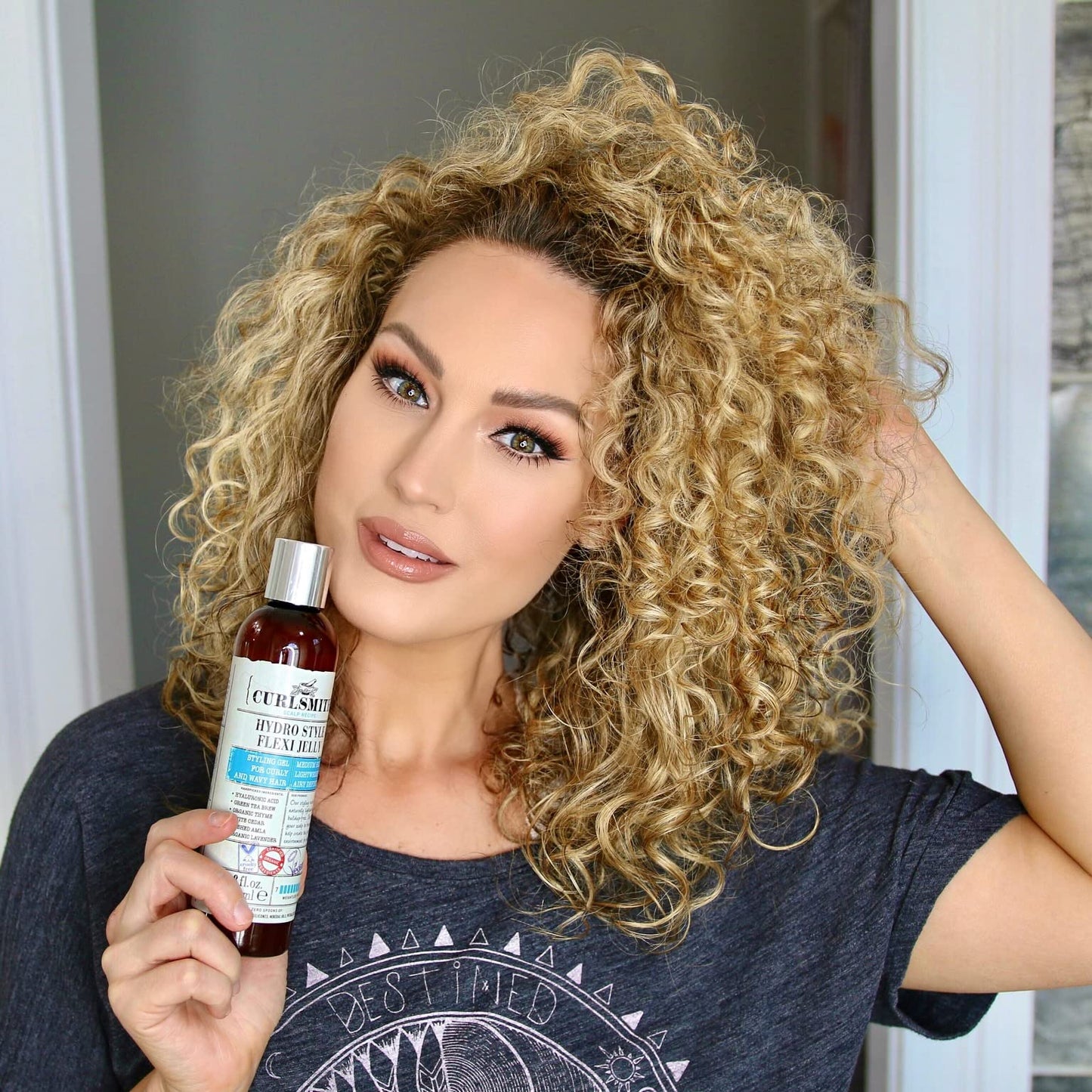 CURLSMITH - Hydro Style Flexi-Jelly - Vegan Defining Gel for Wavy, Curly or Coily Hair (16 fl oz)