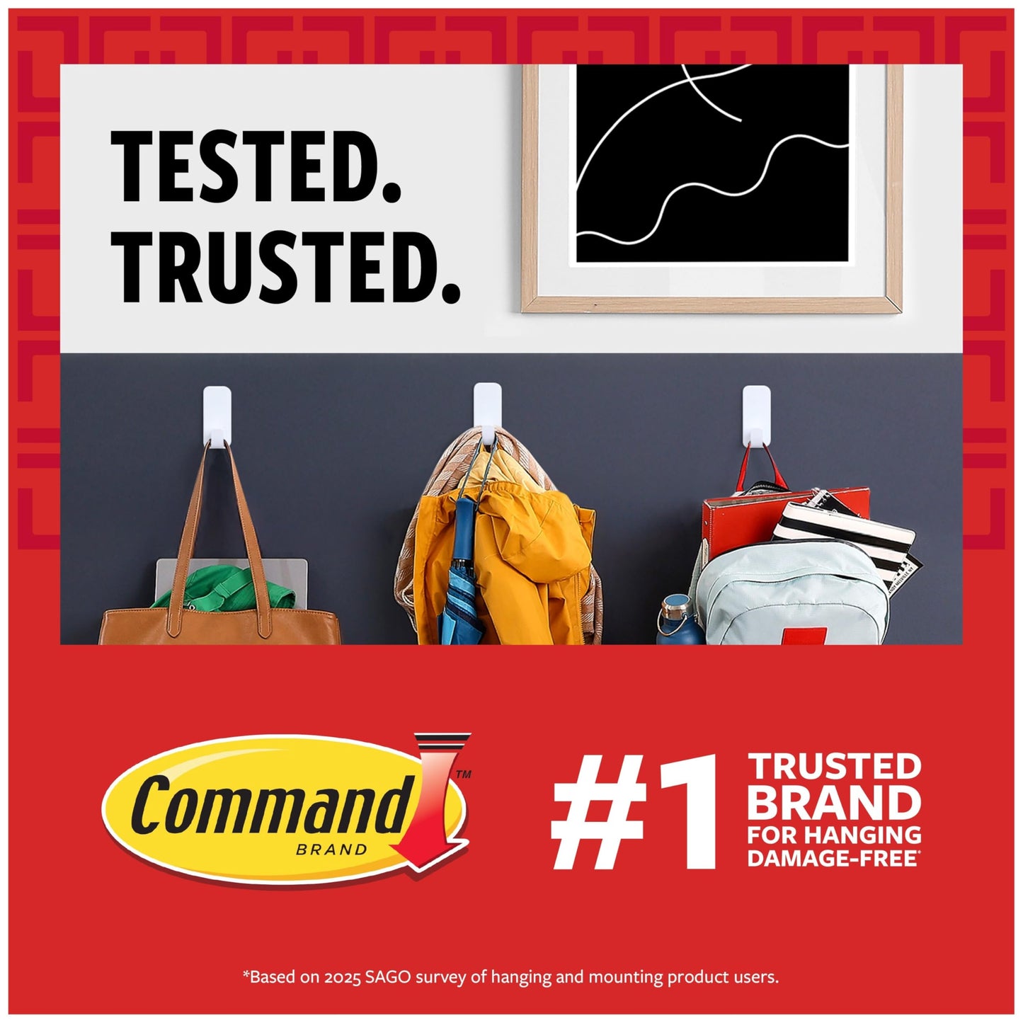 Command 15 lb Large 120 Pairs Picture Hanging Strips (240 Strips), Damage-Free Hangers for Picture Frames, No Tools Required, Great for Home Room Wall Decor, White Adhesive
