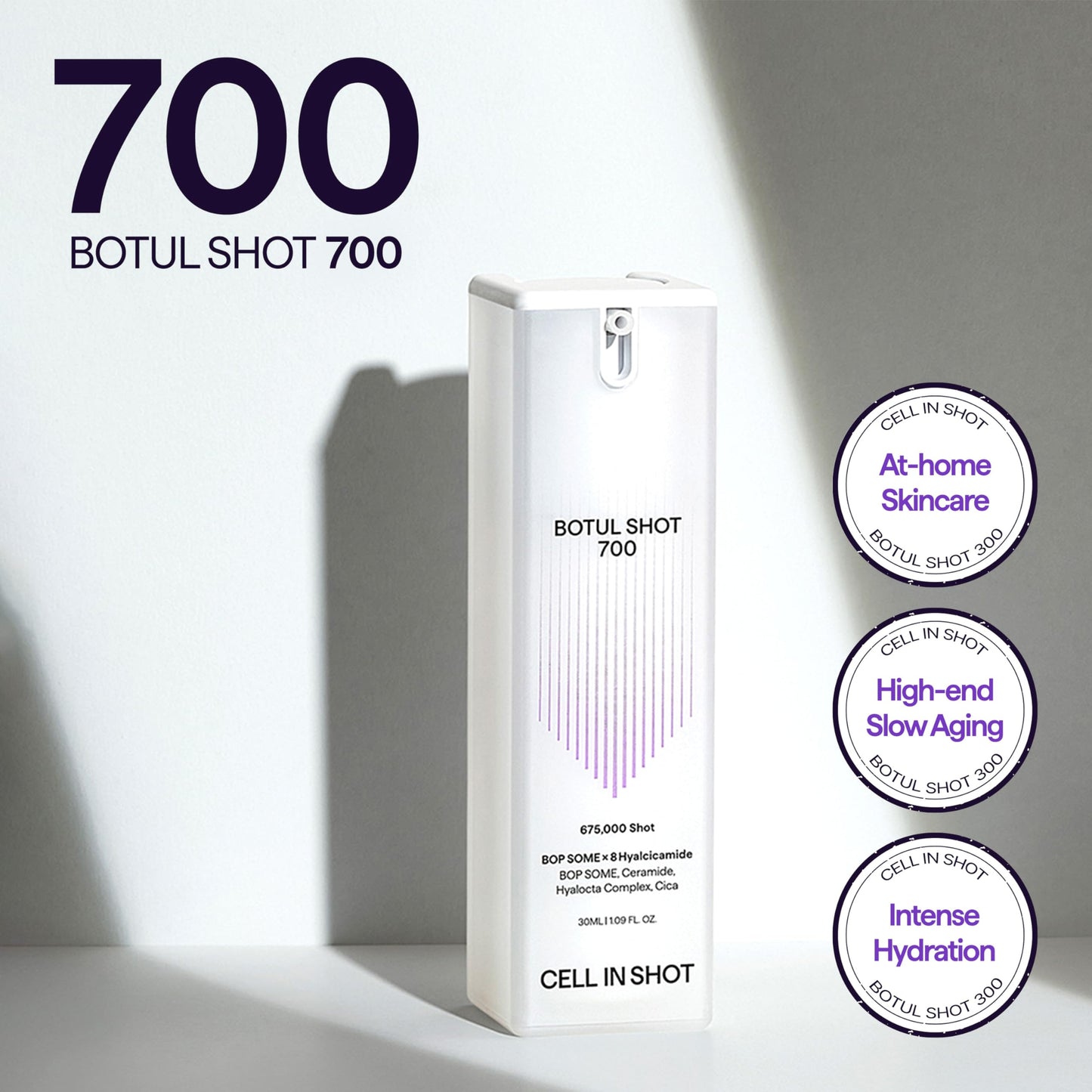 CELL IN SHOT BOTUL SHOT 700 – Korean Slow Aging Microneedling Serum with BOP SOME, CICA and Hyaluronic Acid for Advanced Skin Firming, 1.09 fl.oz (30 ml)