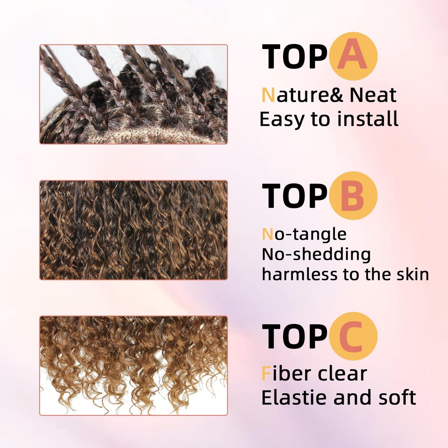 Miz Barn 360 Full Lace Front Knotless Box Braided Wigs 100% Handmade Synthetic Lightweight Twist Braided Wig Swiss Lace Braids Wigs With Baby Hair For Black Women (1B/27#, 24")