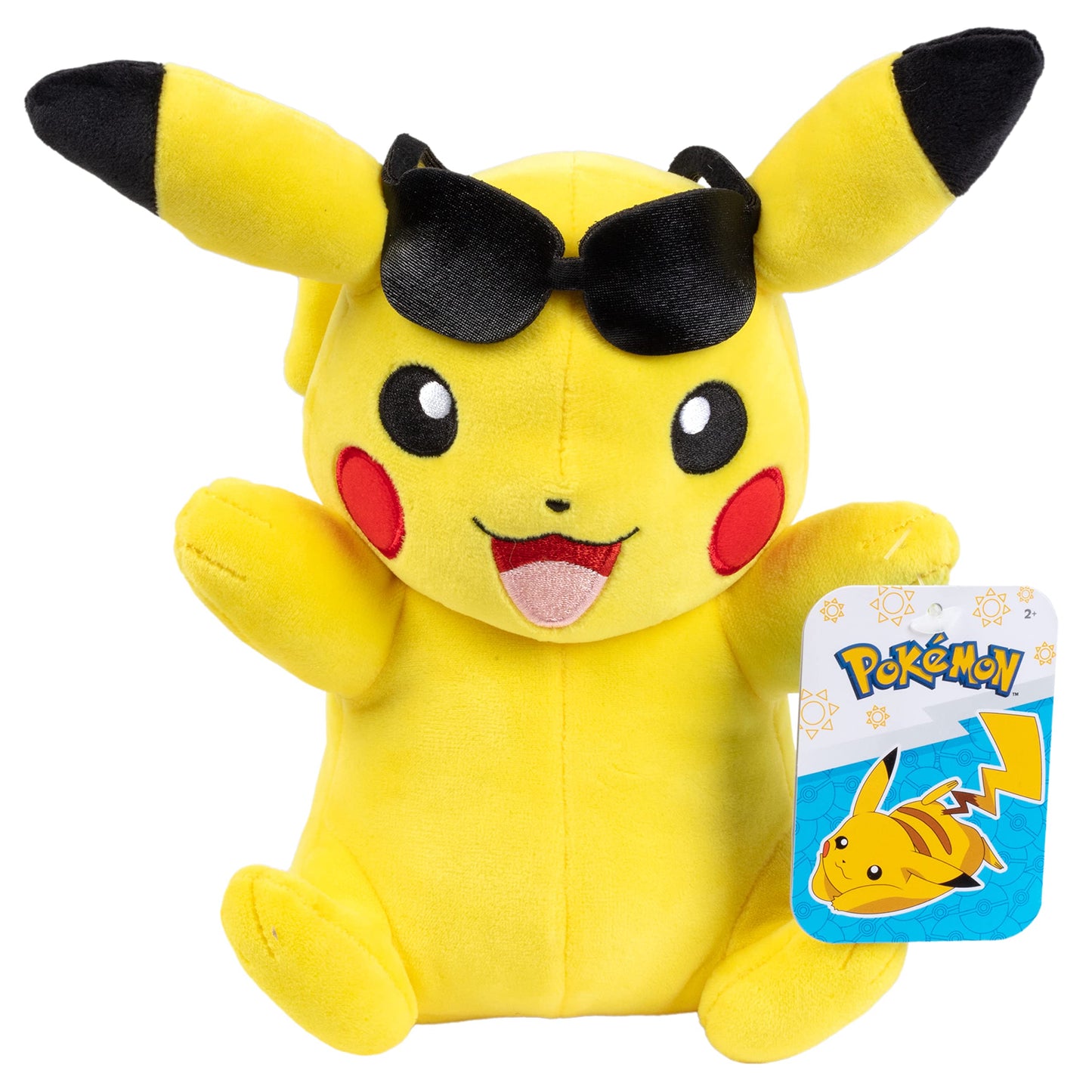 Pokémon 8" Pikachu Plush with Sunglasses Accessory - Officially Licensed - Authentic Soft Stuffed Animal Toy Figure - Gift for Kids, Boys, Girls - 2+