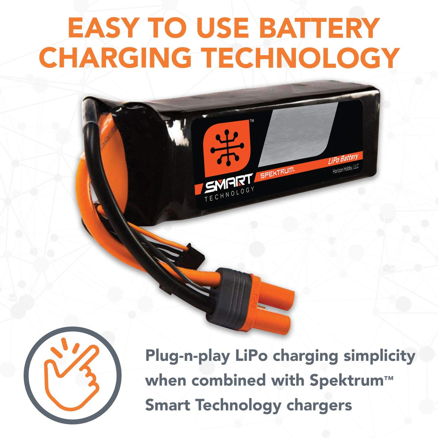 Spektrum 14.8V 2200mAh 4S 50C Smart LiPo Battery: IC3, SPMX22004S50