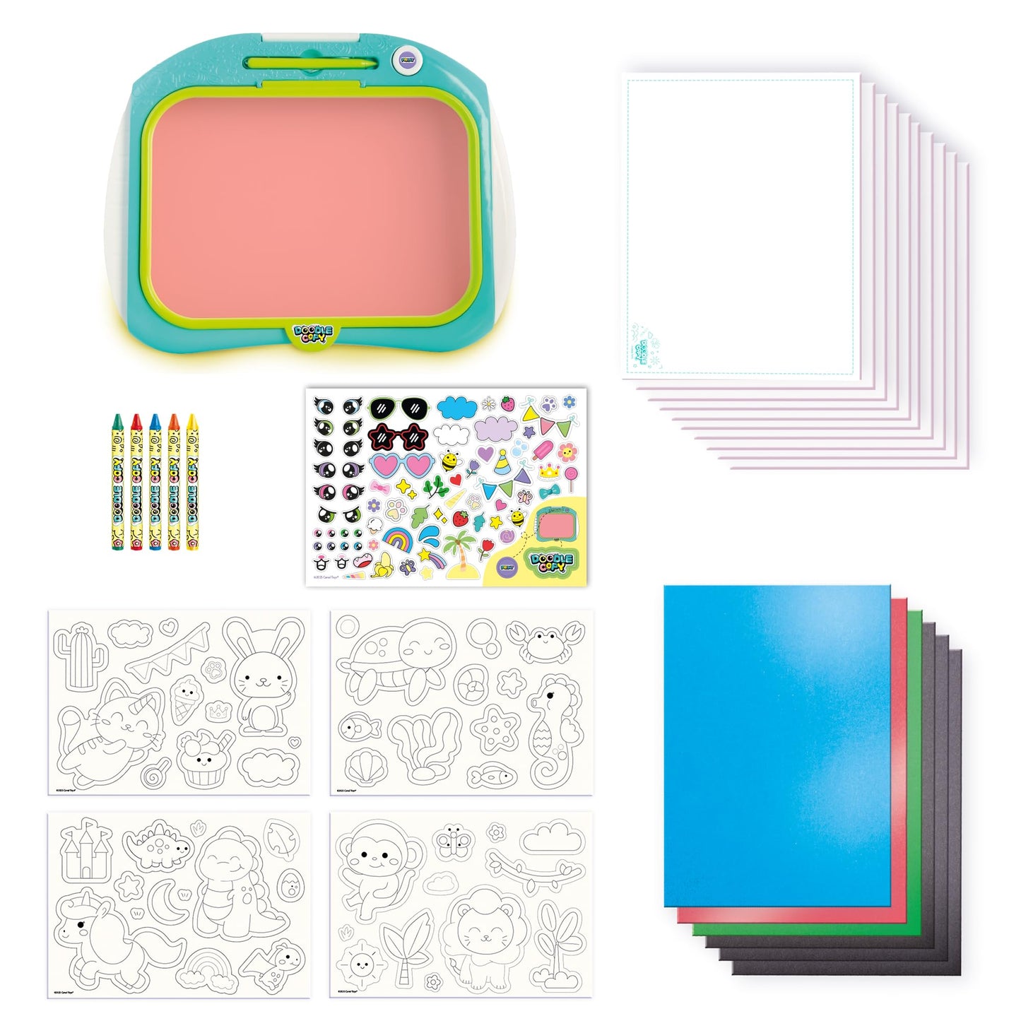 Canal Toys Doodle Copy – Reusable Doodle & Drawing Pad for Kids - Create, Trace & Draw, Print and Color; 50 templates