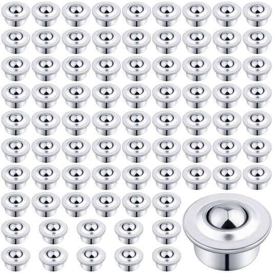 AOKLIT 5/8" Roller Ball Transfer Bearing, 80PCS CY-15H Carbon Steel Ball Bearing Rollers, Ball Transfer Bearing Casters Universal for Conveyor, Transmission, Load Capacity 44lbs