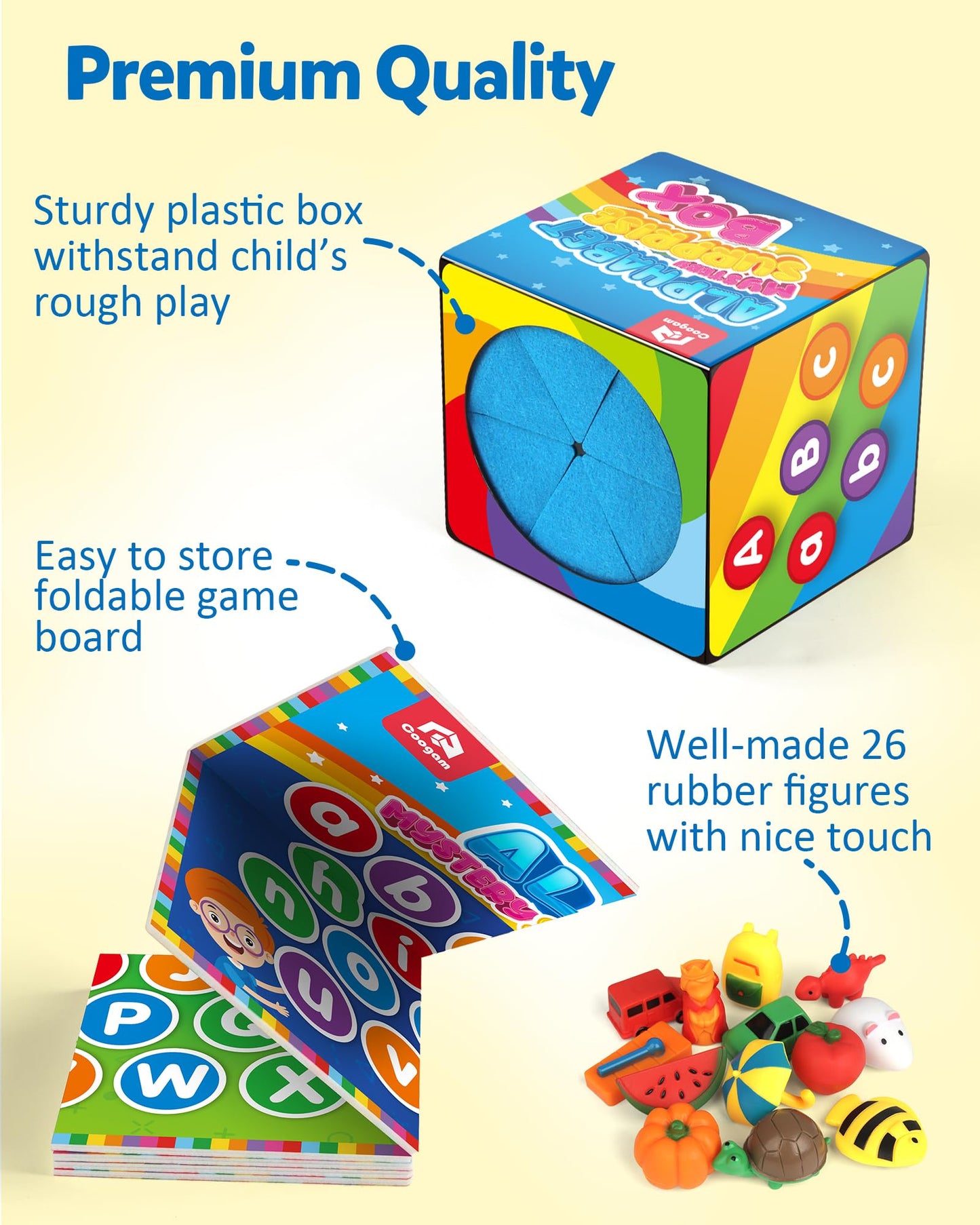 Coogam Alphabet Sorting Game, Fine Motor Letter Matching and Sorting Game, 26pcs Alphabet Educational Montessori Learning Toy Gift for Preschool Kindergarten 3 4 5 Year Old