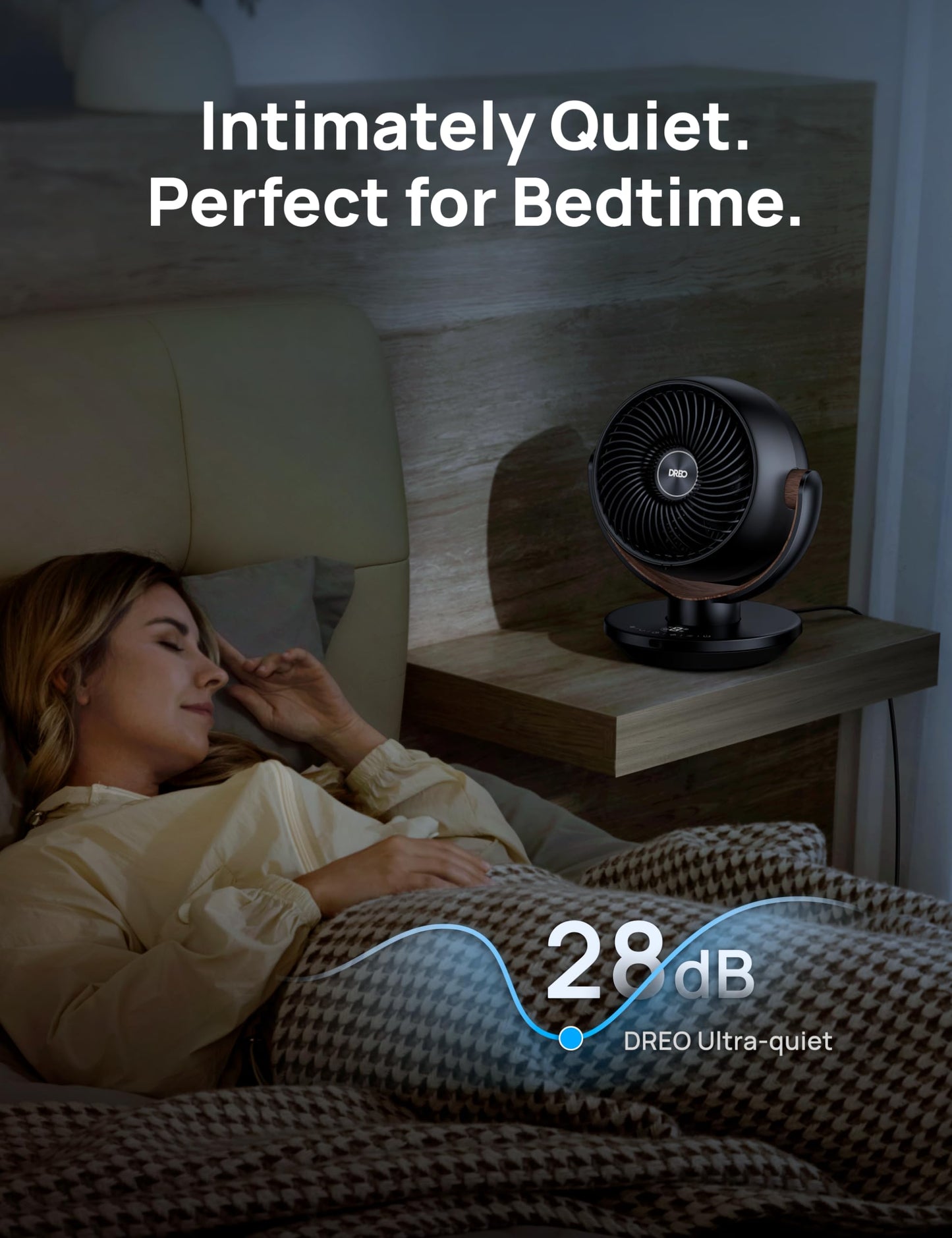 Dreo Fan for Bedroom, Desk Air Circulator Fan with Remote, 11 Inch Table Fans for Whole Room, 60ft Powerful Airflow, 120° Vertical Manual +90° Oscillating, 4 Speeds, 8H Timer, Quiet Fan, Home
