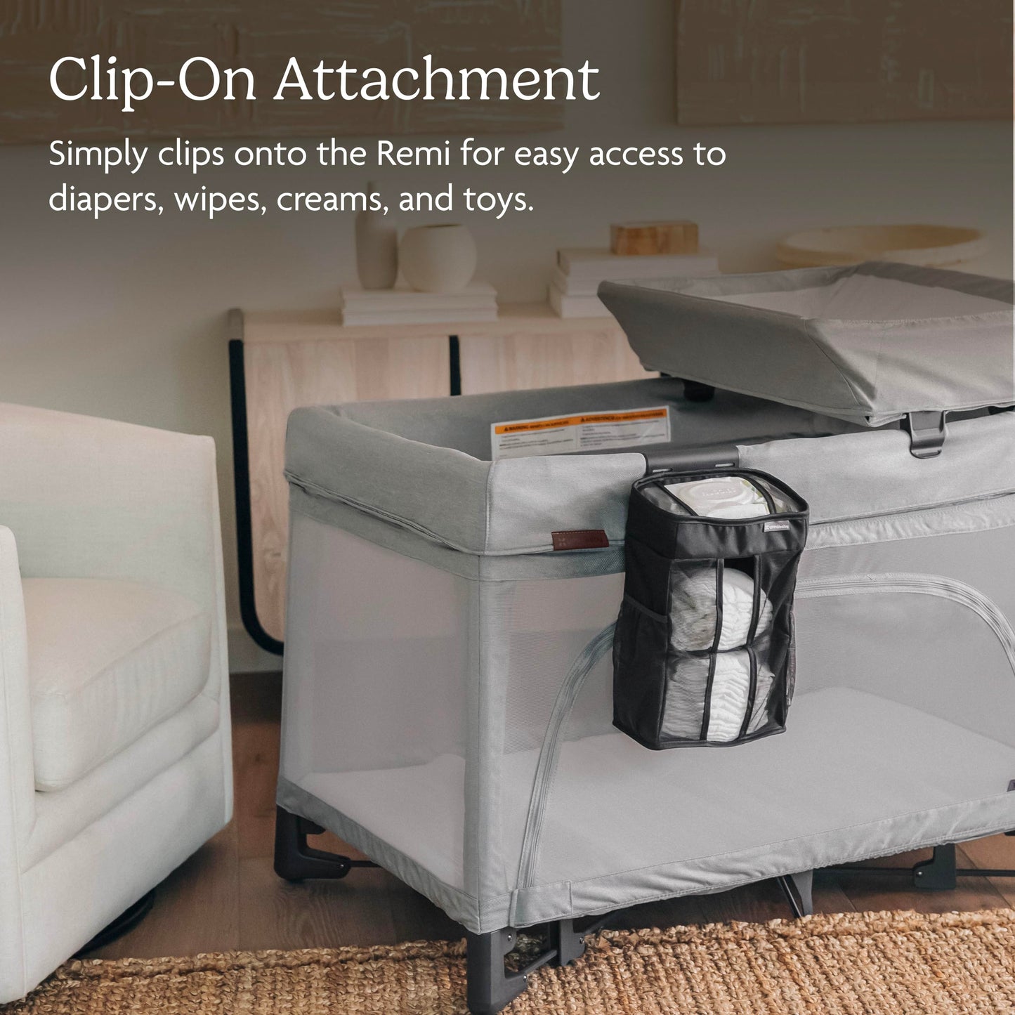 UPPAbaby Remi Changing Station Organizer/Easy Clip-On Attachment/Neatly Stores Diapering Essentials