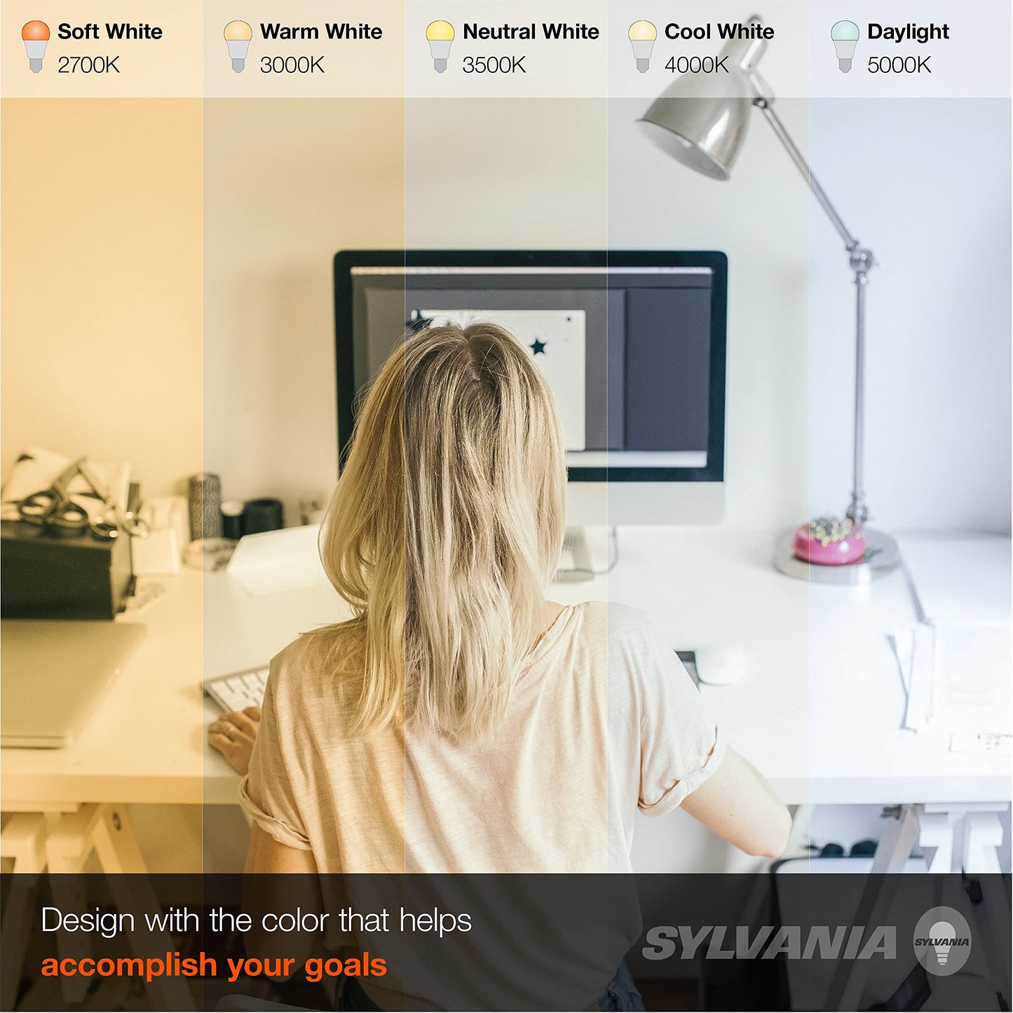 SYLVANIA LED 6" Slim Microdisk Recessed Downlight Junction Box, 16W, CCT 5 Color Selectable, 2700K/3000K/3500K/4000K/5000K, 1200 Lumens, Dimmable - 4 Pack (61406)