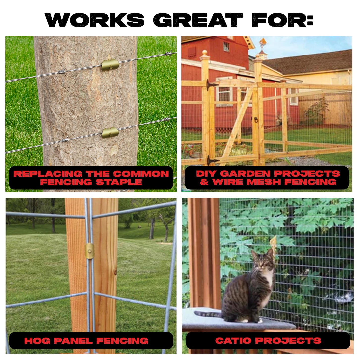 Cat’s Claw Fasteners 2 inch for Softwoods 170 Pieces Replaces The Common Fencing Staple Installs Fast with a Power Drill 4X Stronger Than Fence Staples The Original Patented USA Montana Brand
