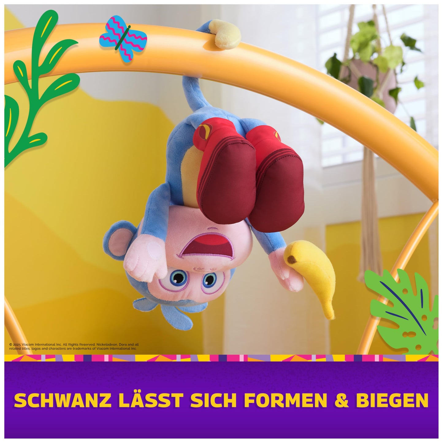 Dora Bananenfreund Boots - Approx. 30 cm Tall Interactive Plush Toy from The Popular TV Series with 2 Songs and 9 Phrases, for Imaginative Play, for Children Aged 3 and Over