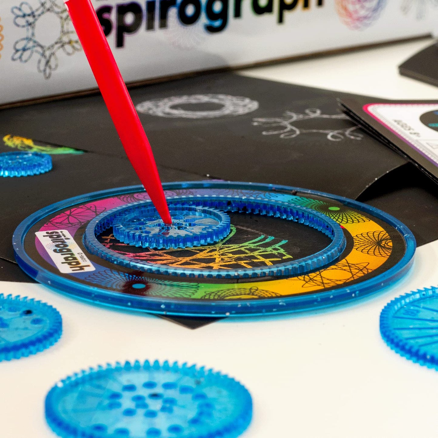 Spirograph Scratch & Shimmer | Create Amazing Multicoloured & Sparkly Designs | Includes Scratch Sheets, Sticker Sheets & Glitter Precision Wheels | Creative Arts & Crafts Activity | for Ages 8+