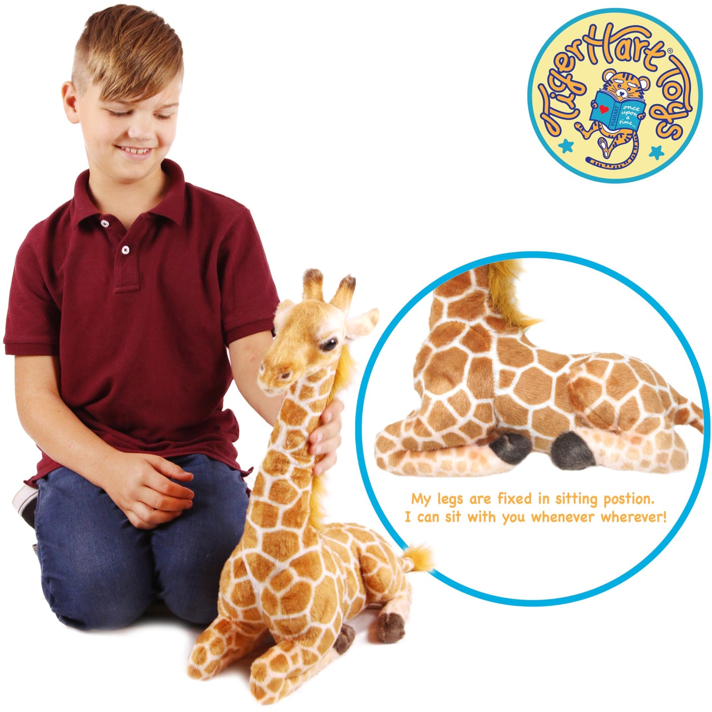 Jehlani The Giraffe | 18 Inch Stuffed Animal Plush | by TigerHart Toys