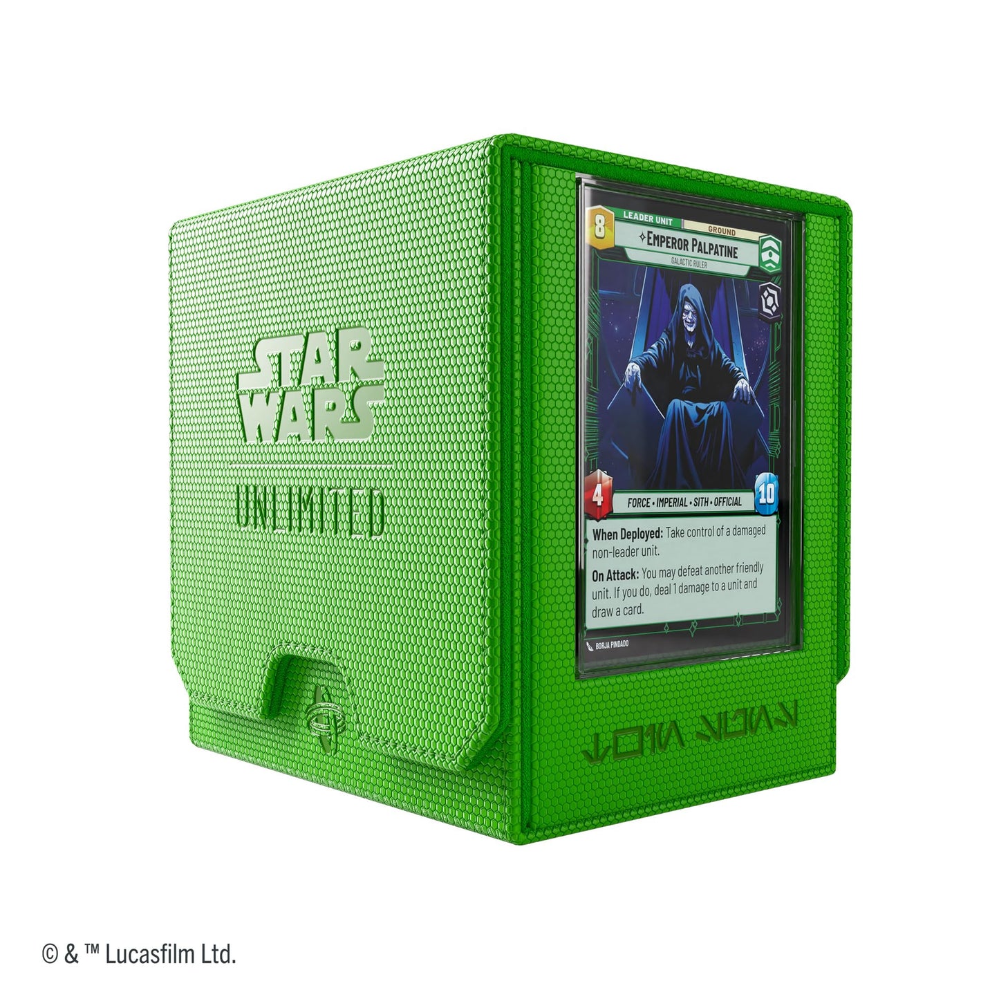 Gamegenic Star Wars Unlimited Twin Suns DECK POD - Premium Deck Box with UV-Protected Card Cases, Holds 100 Double-Sleeved Cards, Designed for the Star Wars Unlimited TCG, Green Color, Made