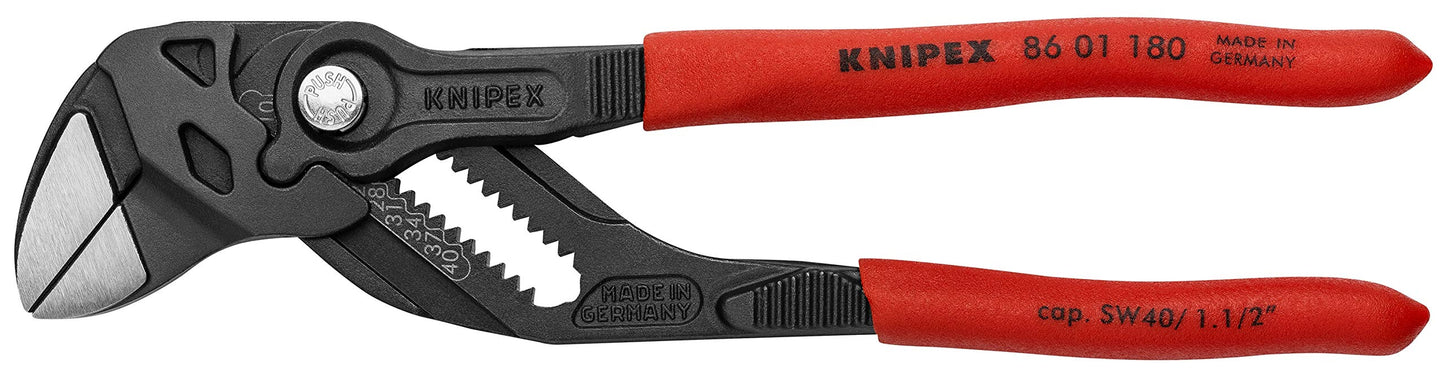 KNIPEX Tools - Pliers Wrench, Black Finish (8601180), 7 1/4-Inch, Black Finish