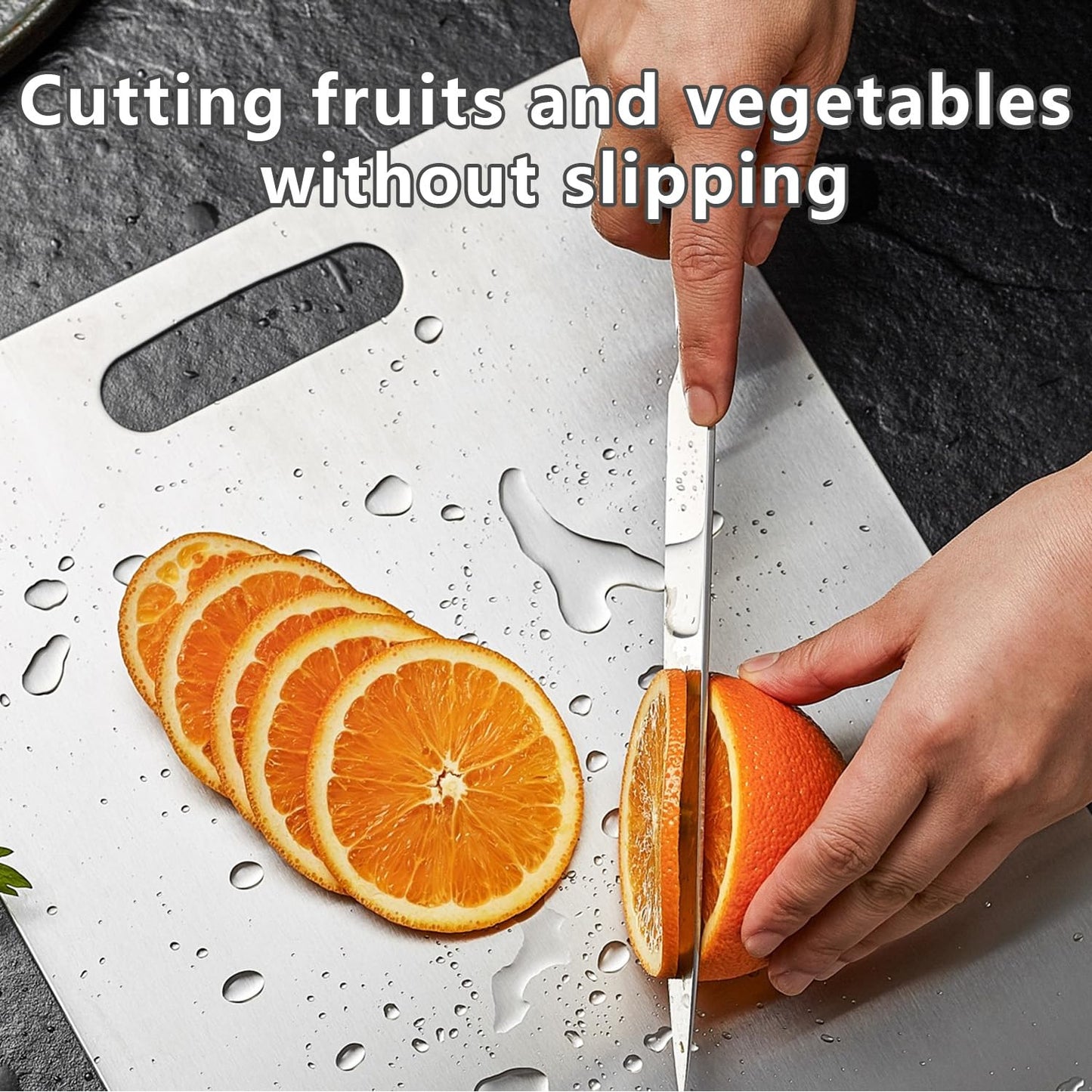 UFJEG Titanium Cutting Board Set of 3, Titanium Cutting Boards for Kitchen, Non Toxic, Double-Sided Food Grade Chopping Board for Cutting Meat Vegetable Fruit, Outdoor Camping