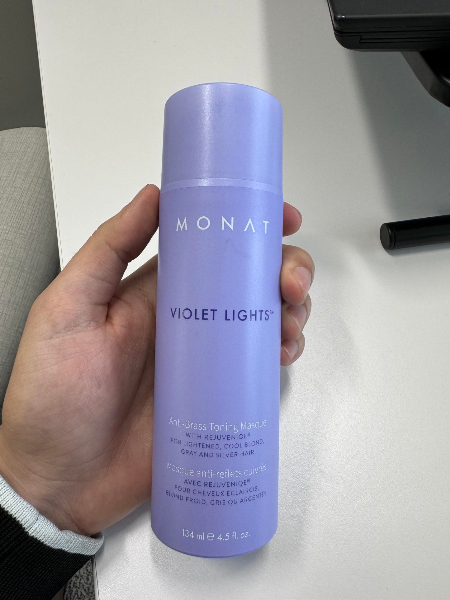 MONAT Violet Lights Anti-Brass Toning Masque – Natural Radiance – Illuminate Your Hair Naturally – Tone Unwanted Brassiness